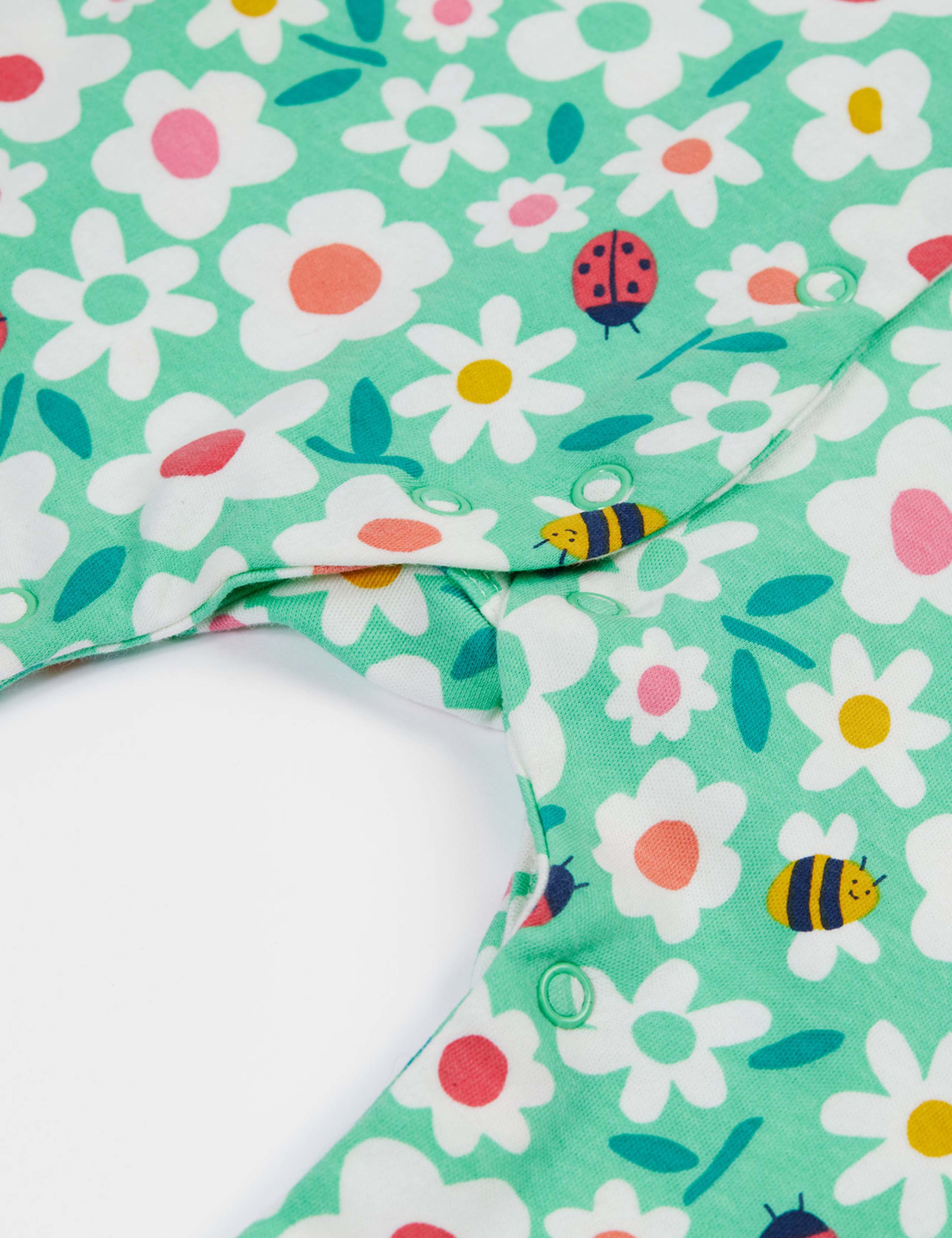 Pure Cotton Floral Romper (0-18 Mths) 3 of 4