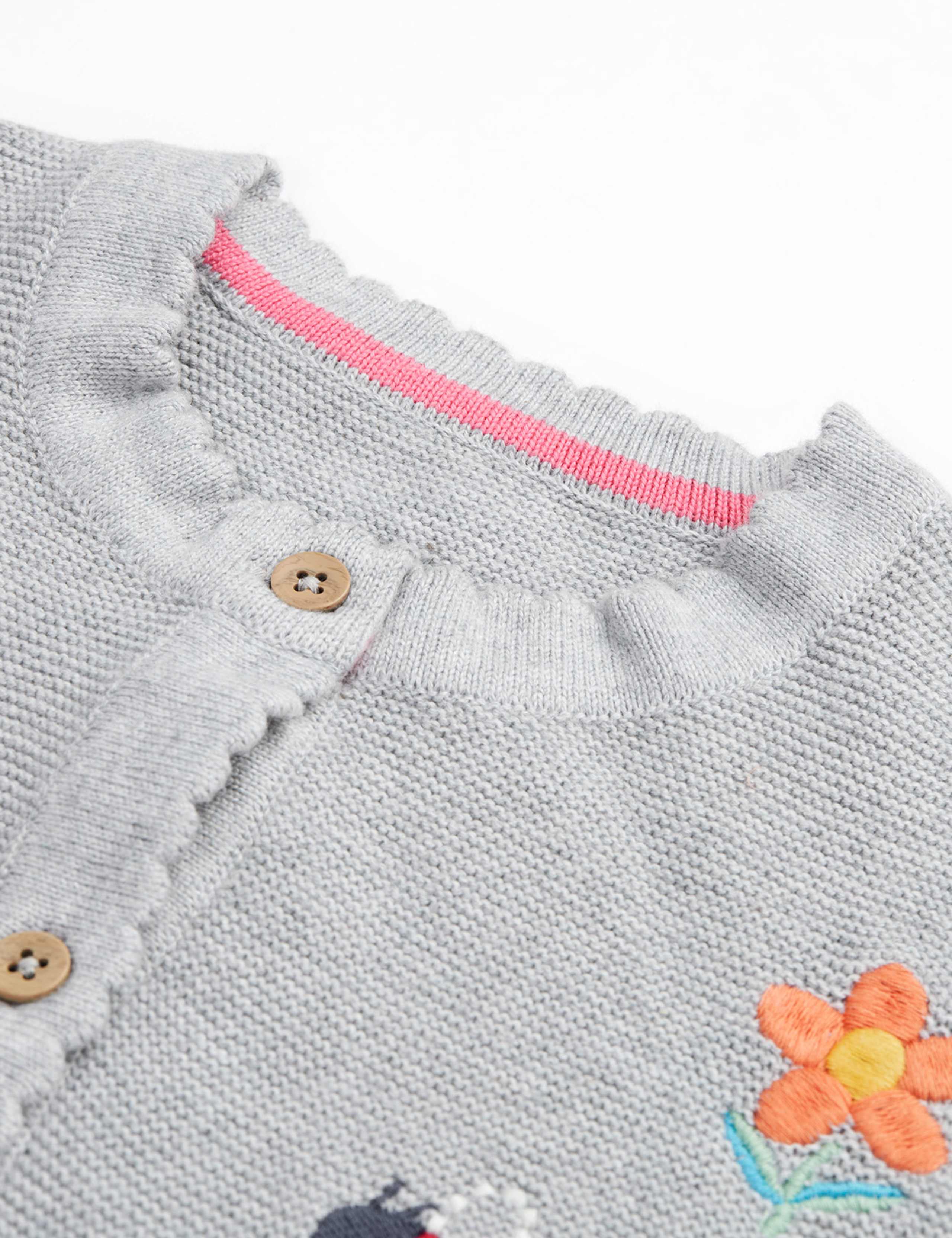 Pure Cotton Embroidered Cardigan (0-10 Yrs) 2 of 4
