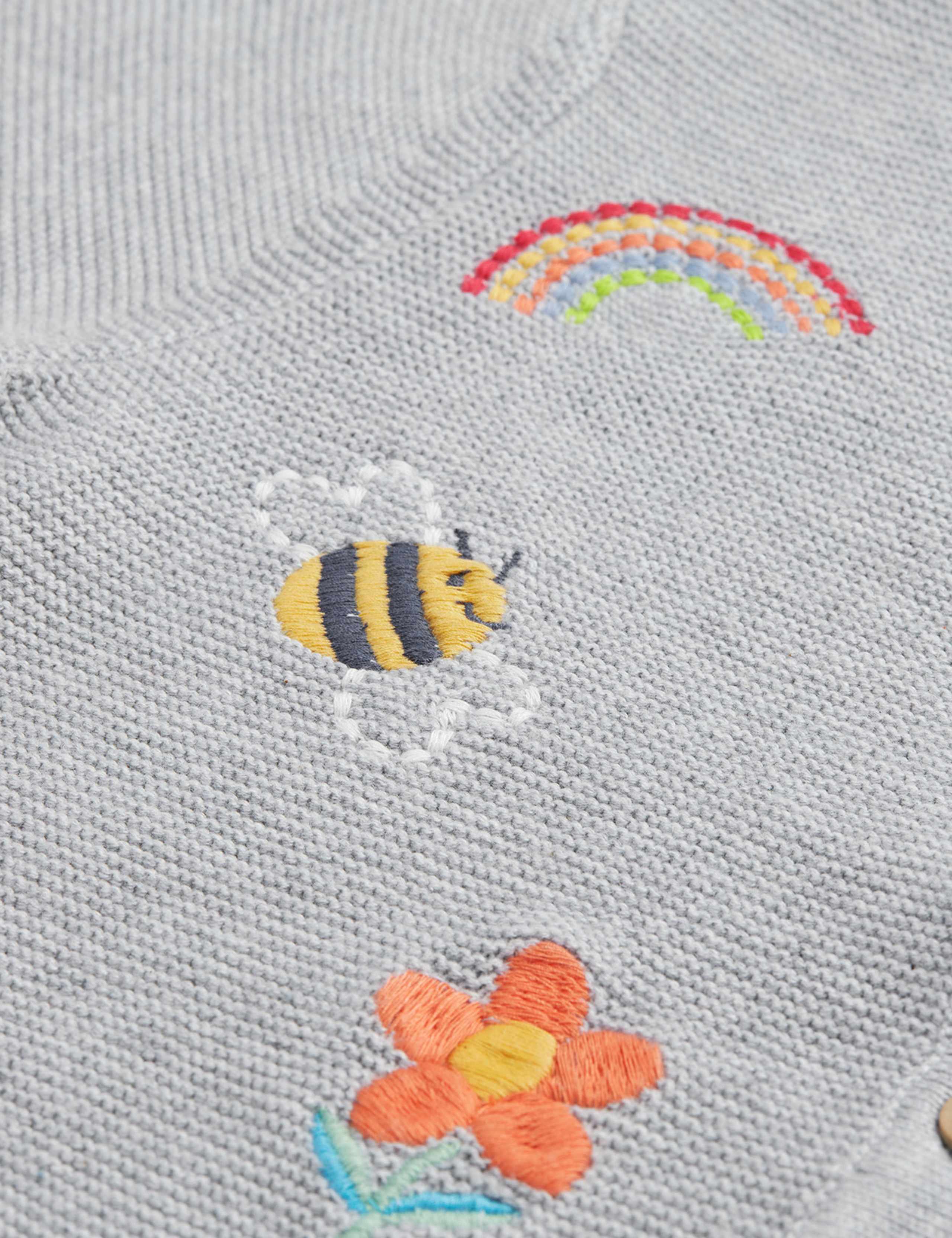 Pure Cotton Embroidered Cardigan (0-10 Yrs) 4 of 4