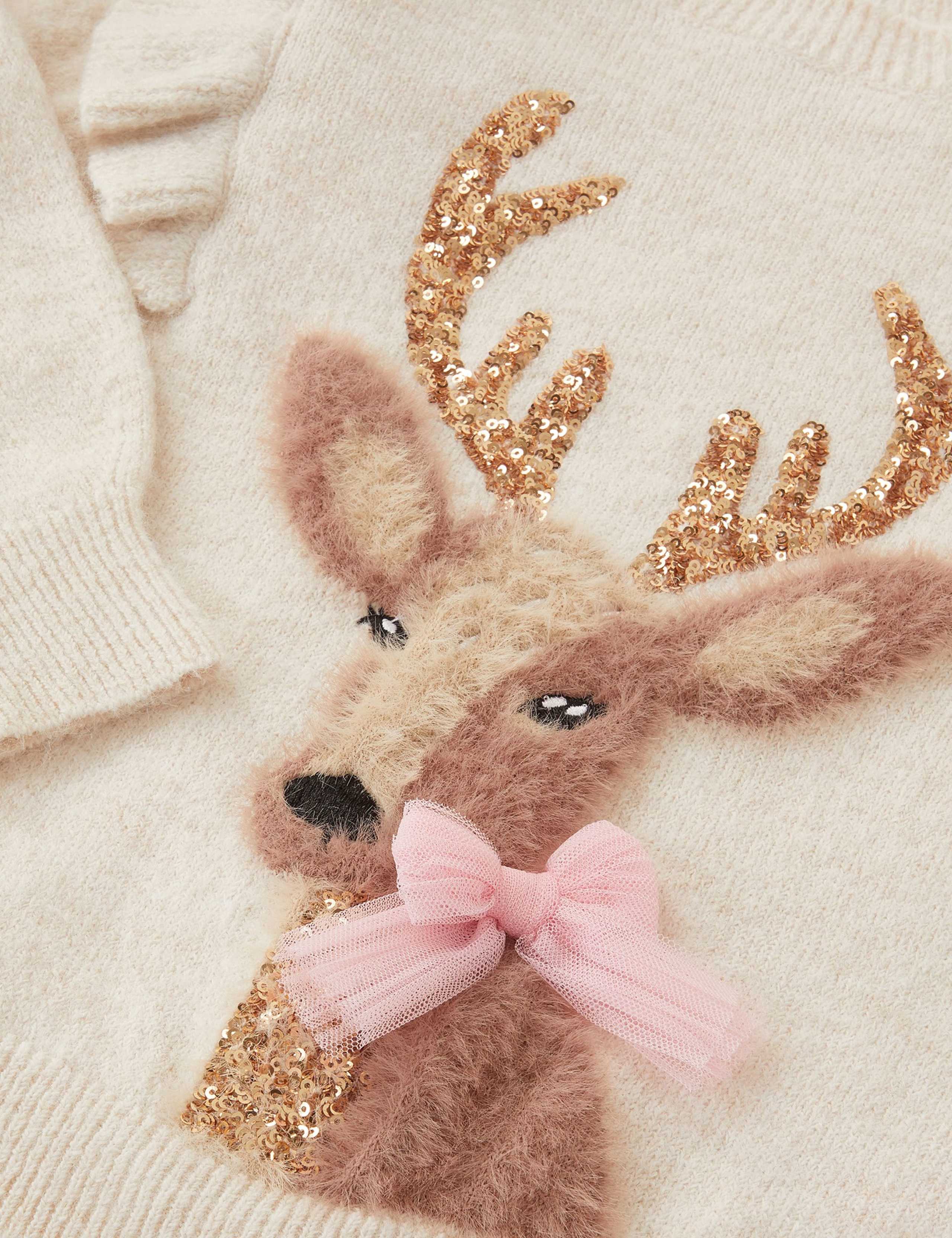 Christmas Deer Knitted Jumper (3-15 Yrs) 2 of 3