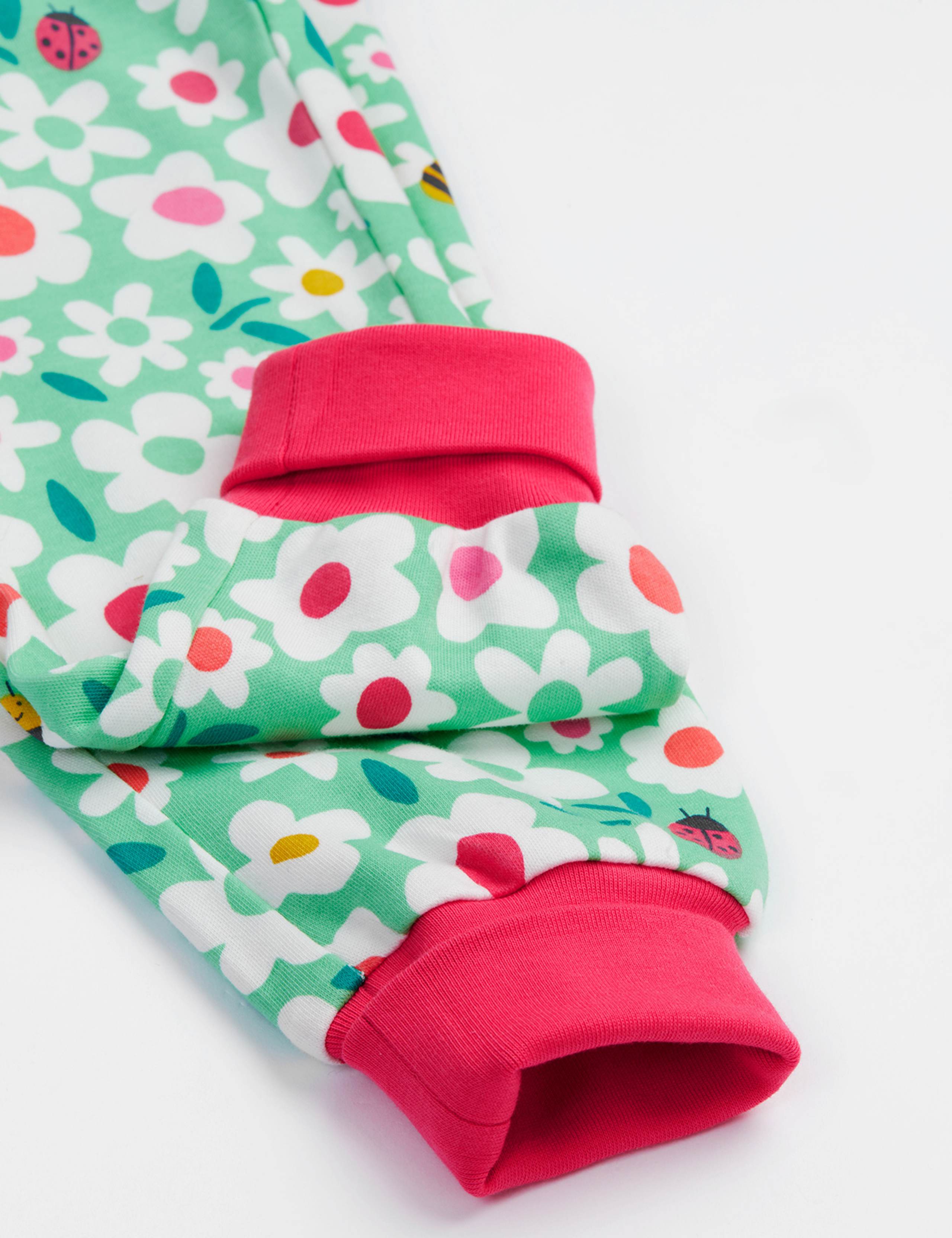 Pure Cotton Floral Dungarees (0-4 Yrs) 4 of 4