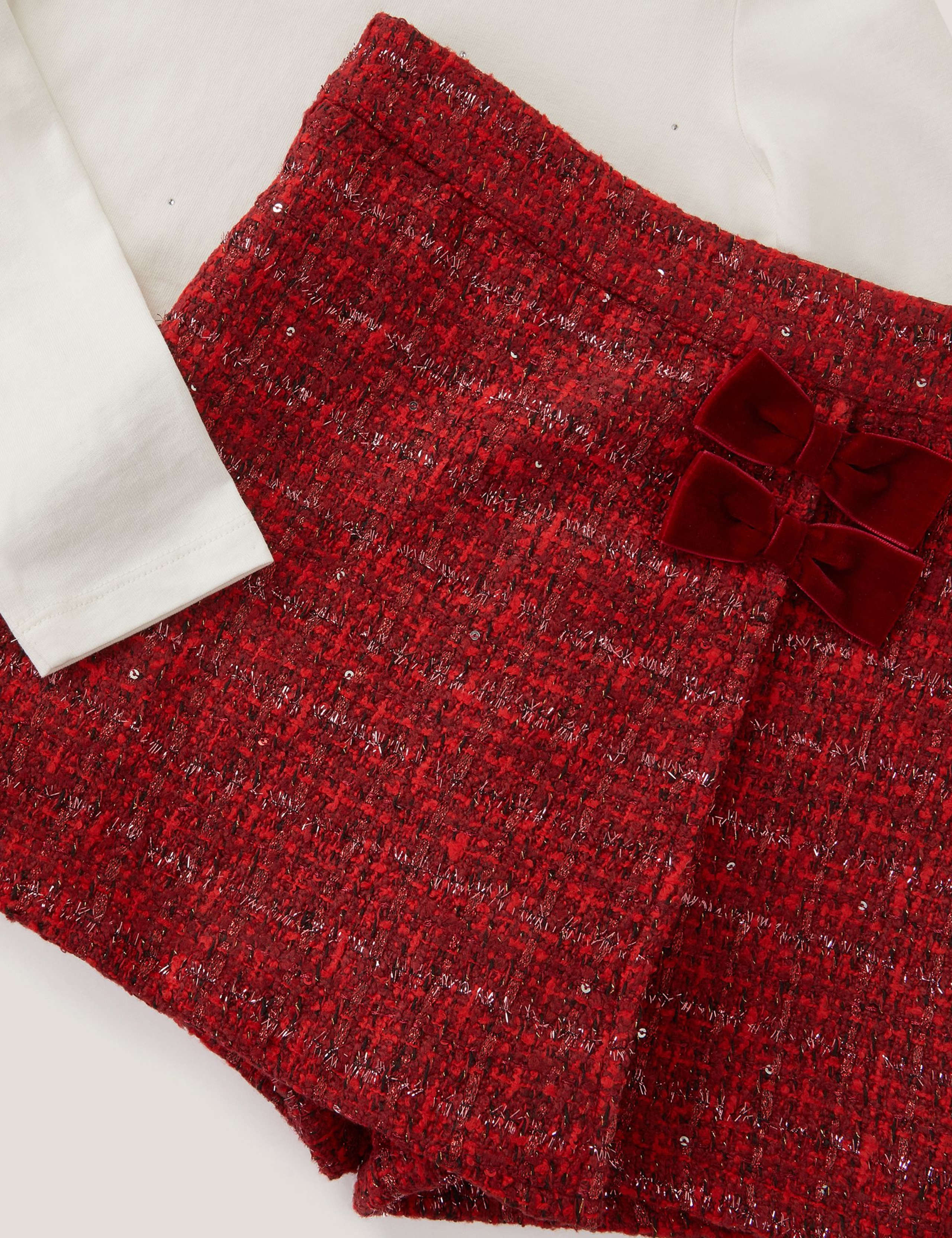 2pc Embroidered Tweed Outfit (3-13 Yrs) 2 of 3