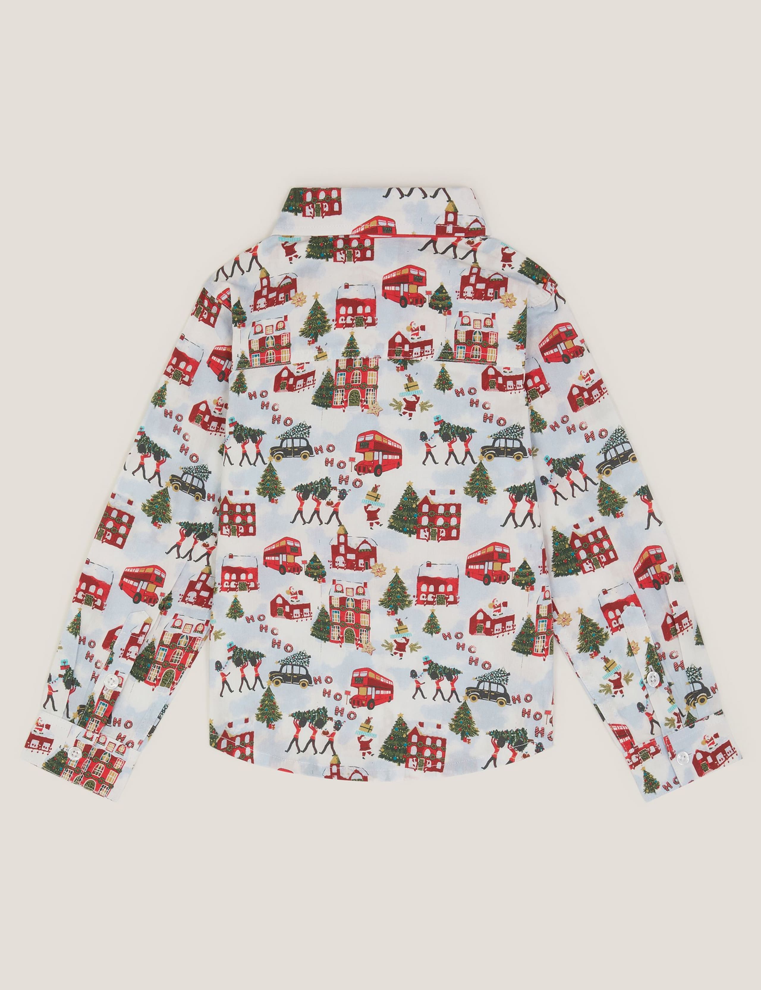 Christmas Print Shirt with Bow Tie (2-13 Yrs) 3 of 3