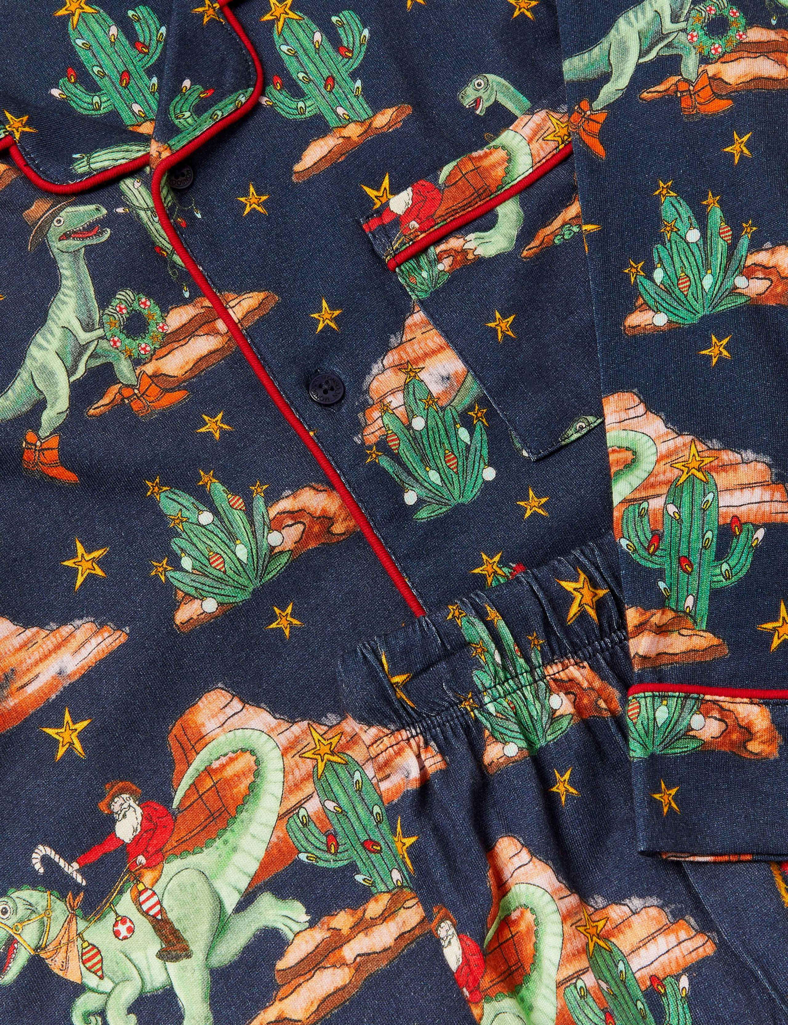 Jersey Christmas Dinosaur & Santa Pyjamas (2-13 Yrs) 4 of 4