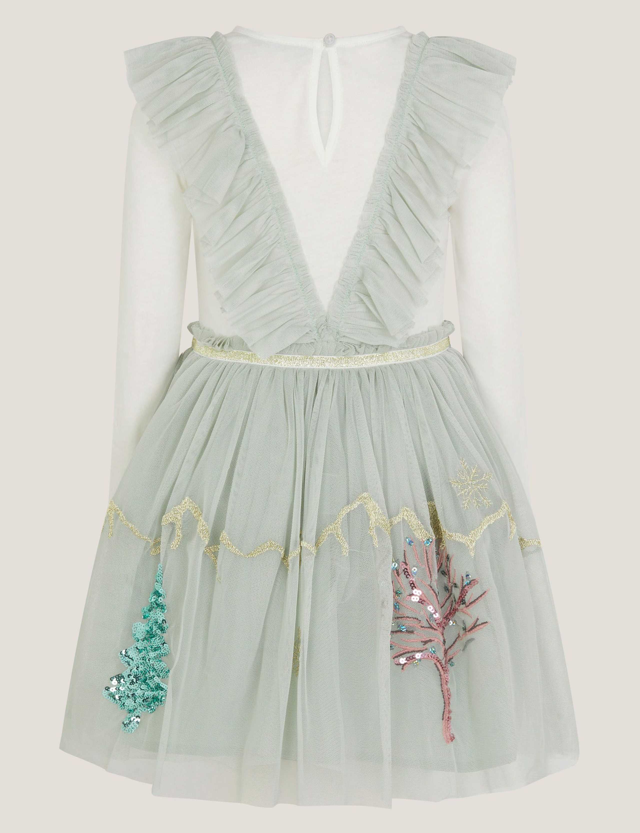 Tulle Ruffle Forest Sequin Party Dress (3-13 Yrs) 3 of 4