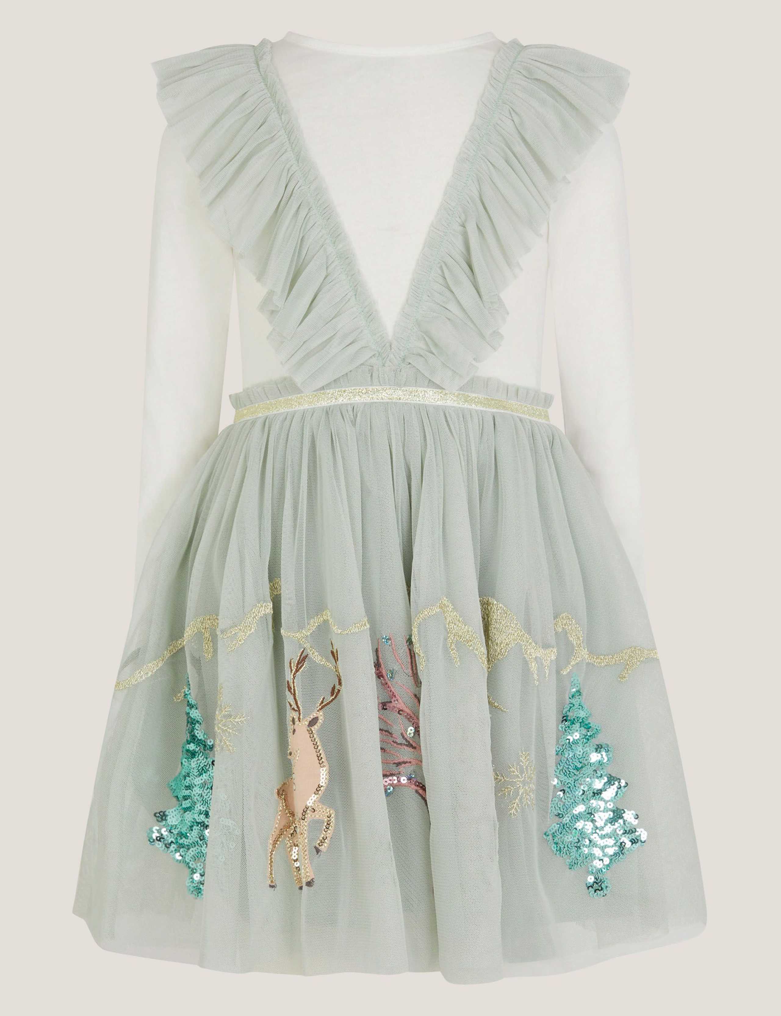 Tulle Ruffle Forest Sequin Party Dress (3-13 Yrs) 2 of 4