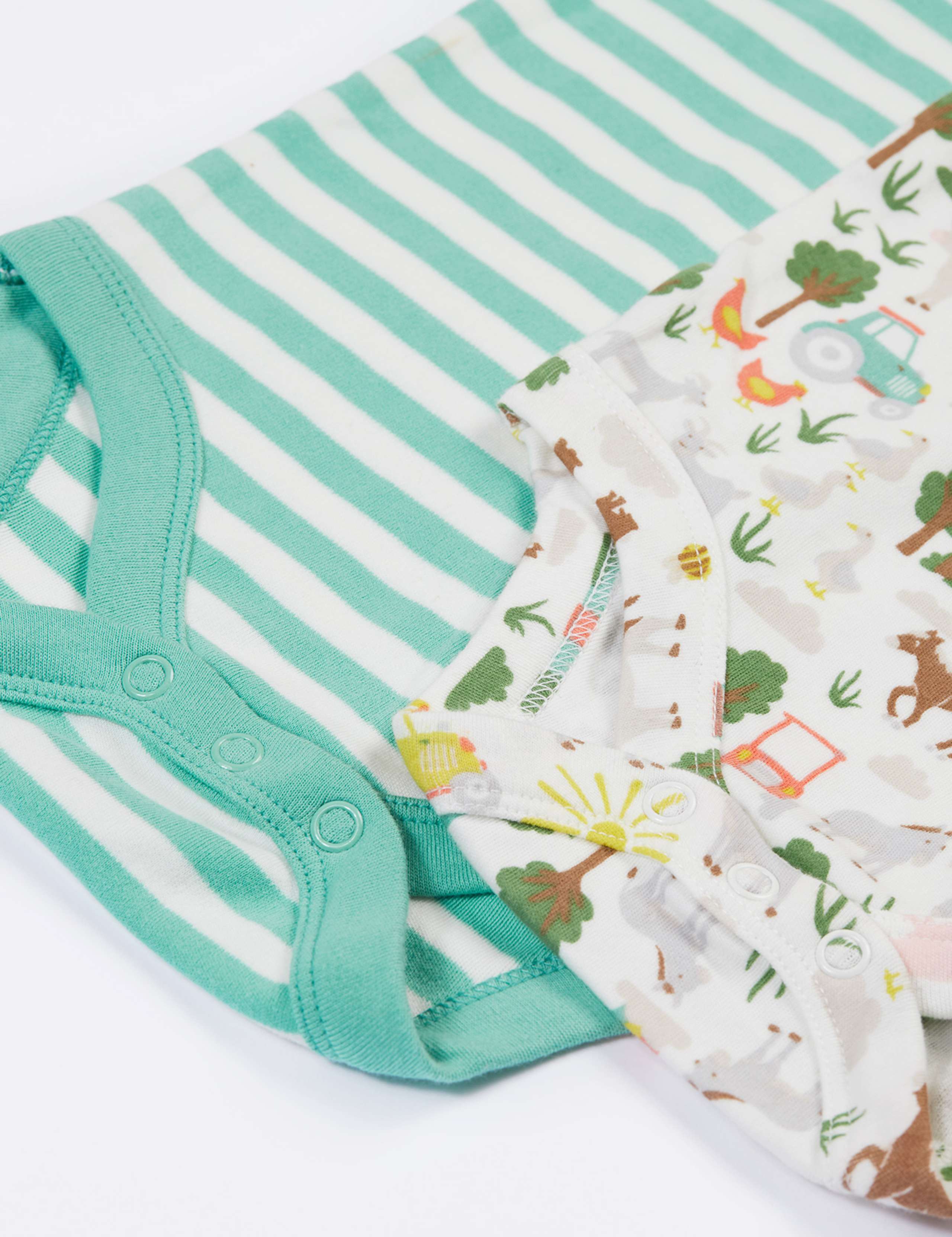 2pk Pure Cotton Patterned Bodysuits (0-18 Mths) 4 of 4