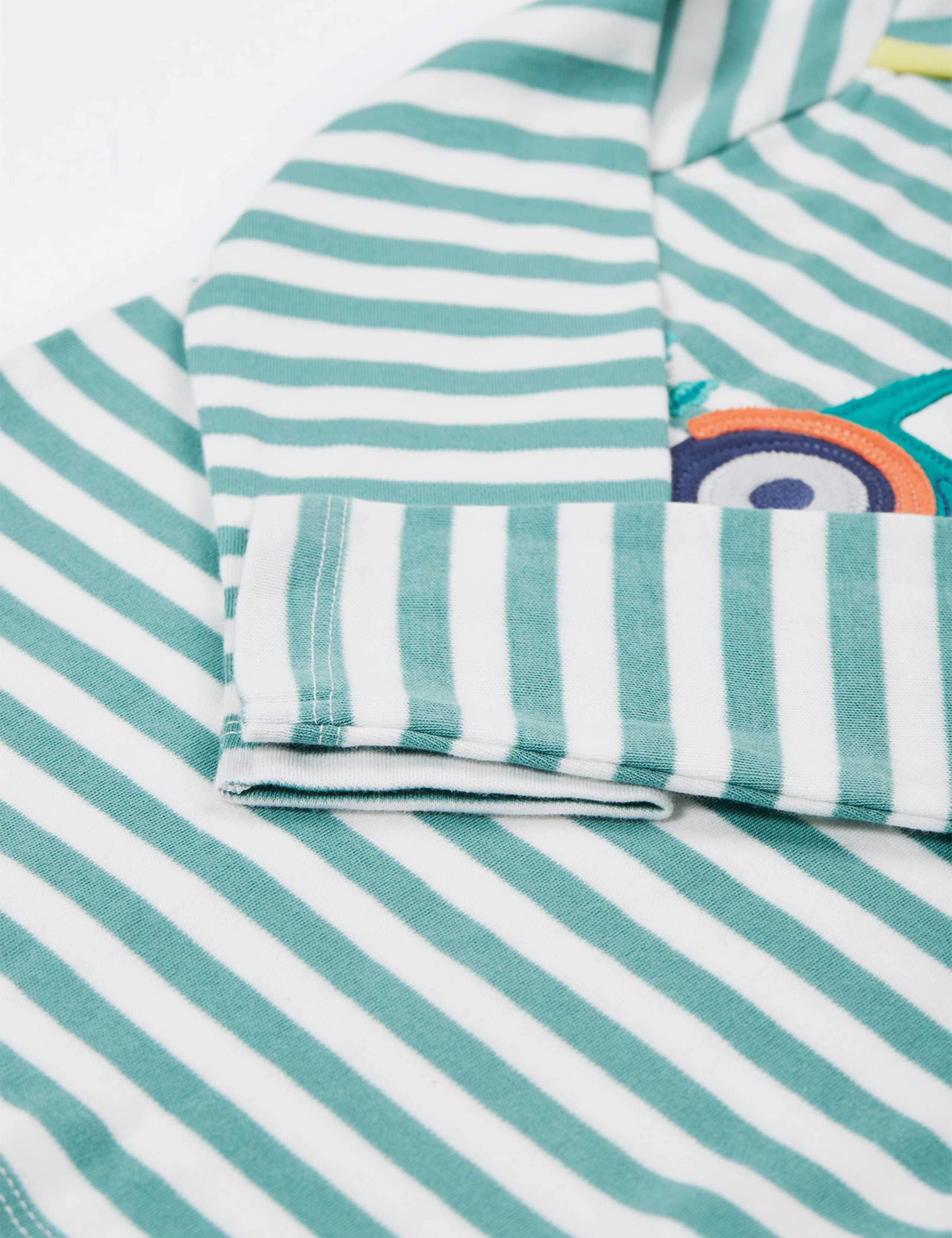 Pure Cotton Striped Tractor Top (0-4 Yrs) 2 of 4