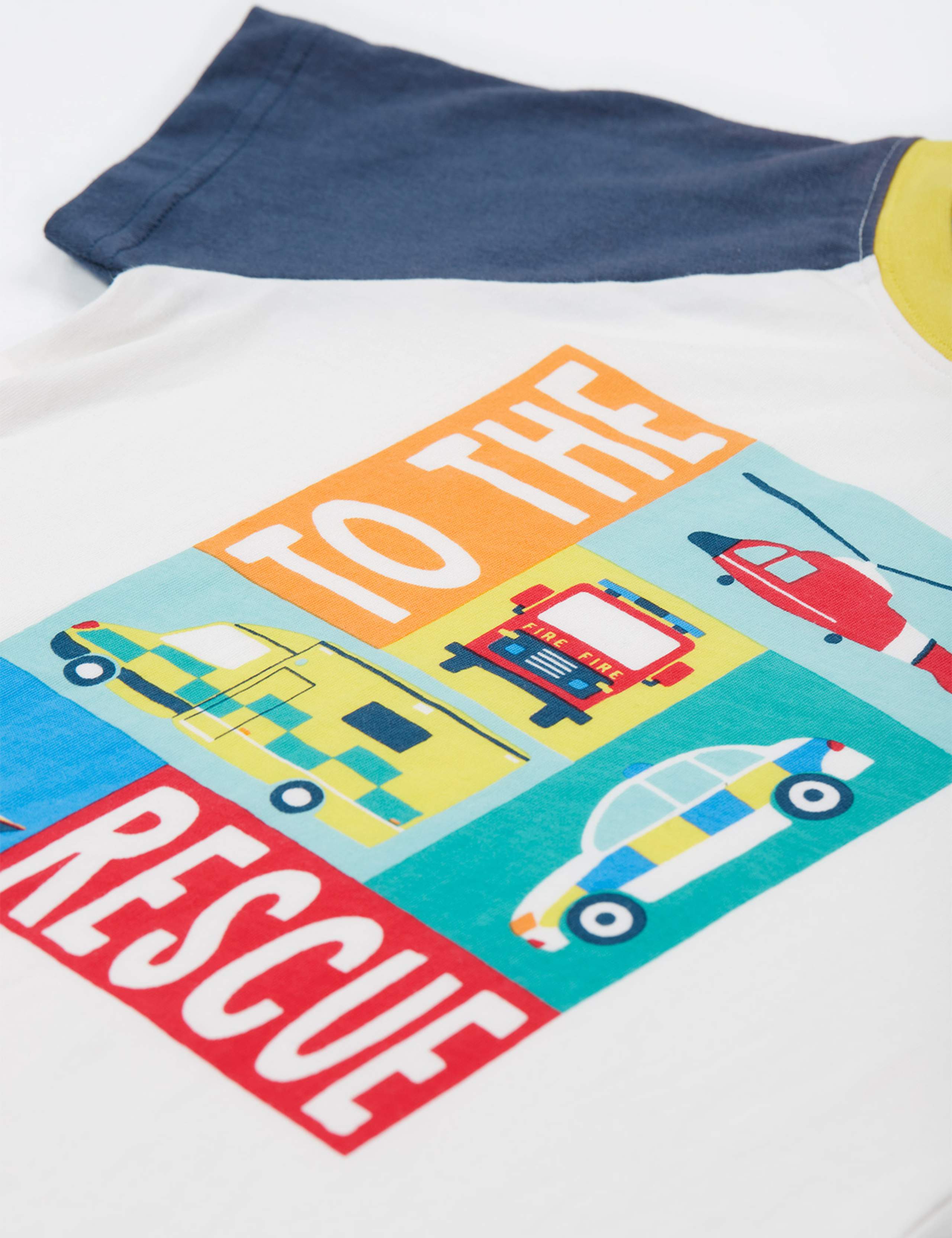 Pure Cotton Rescue Vehicle Print T-Shirt (2-10 Yrs) 5 of 5
