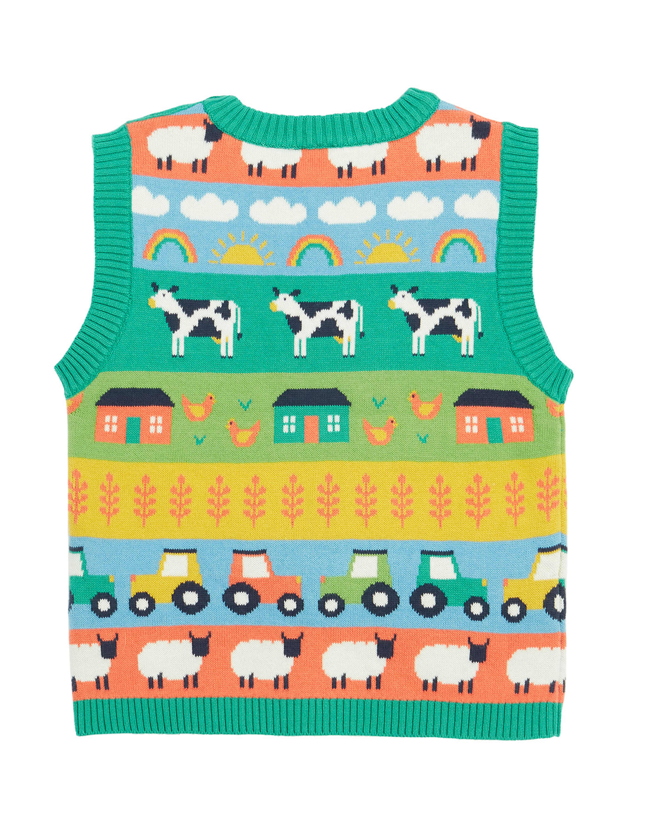 Pure Cotton Farm Knitted Vest (0-5 Yrs) 4 of 6