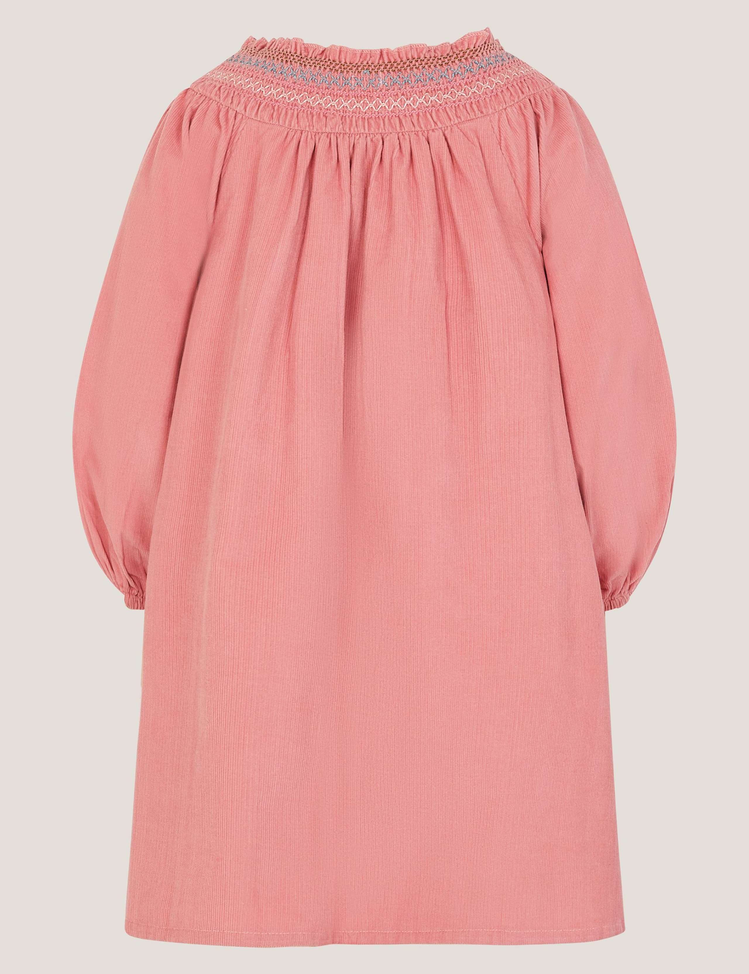 Cord Floral Embroidered Smocked Dress (2-13 Yrs) 4 of 4