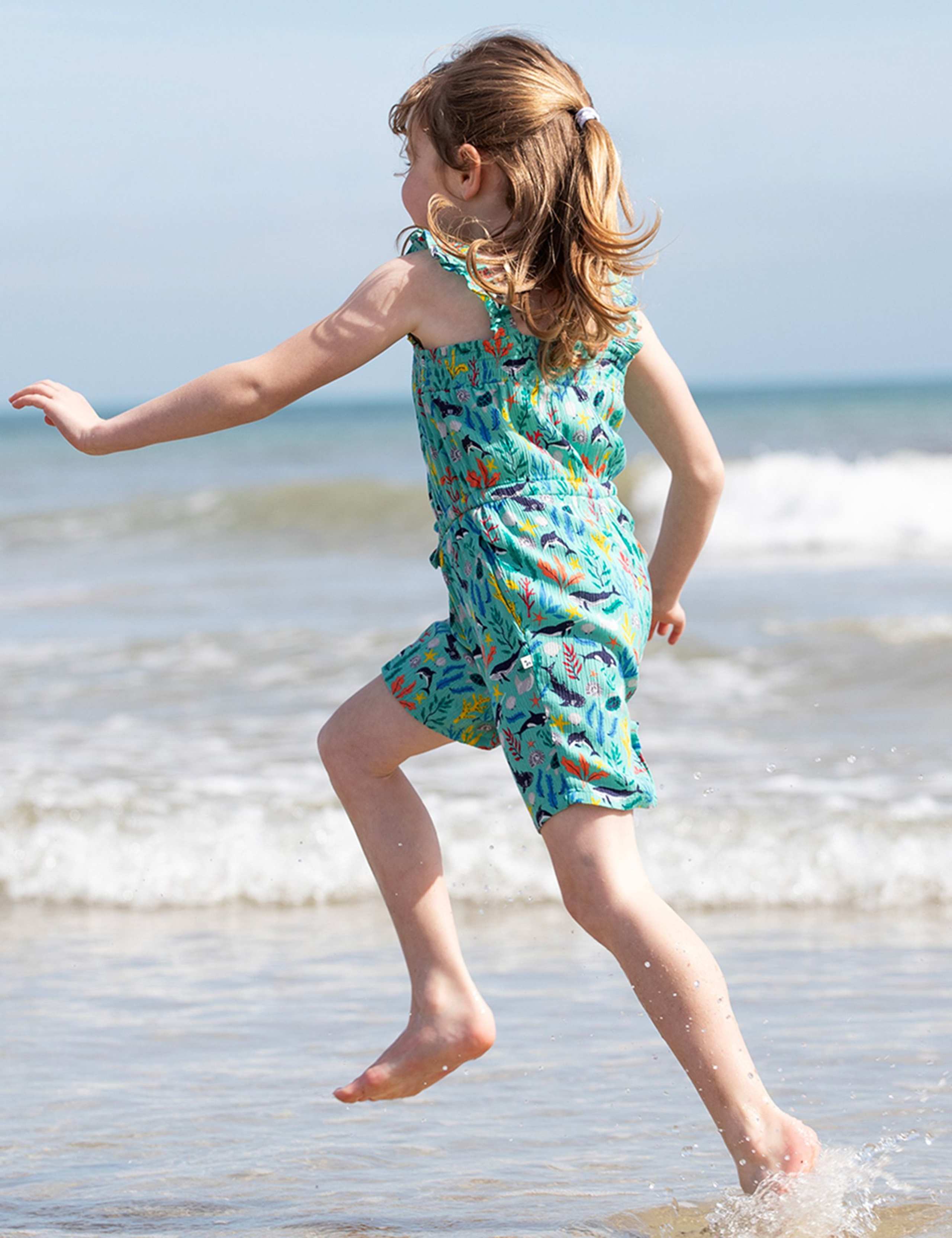 Ocean Print Playsuit (2-10 Yrs) 1 of 5