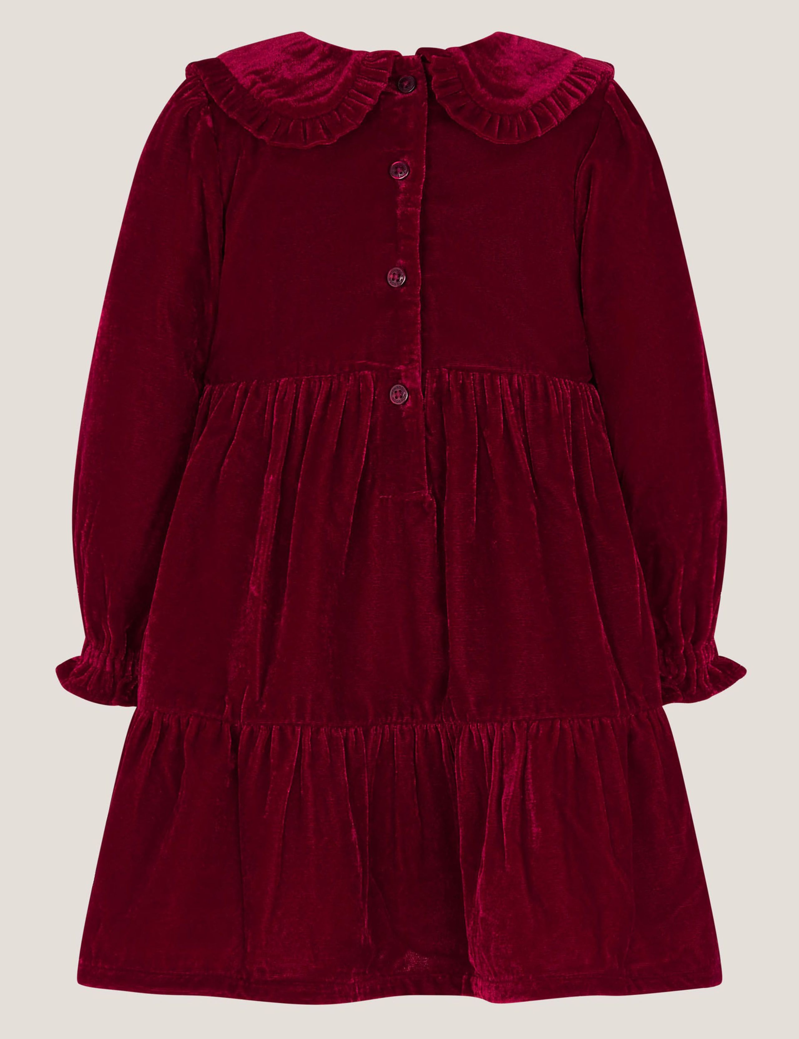 Velvet Floral Embroidery Smock Dress (0-24 Mths) 3 of 3