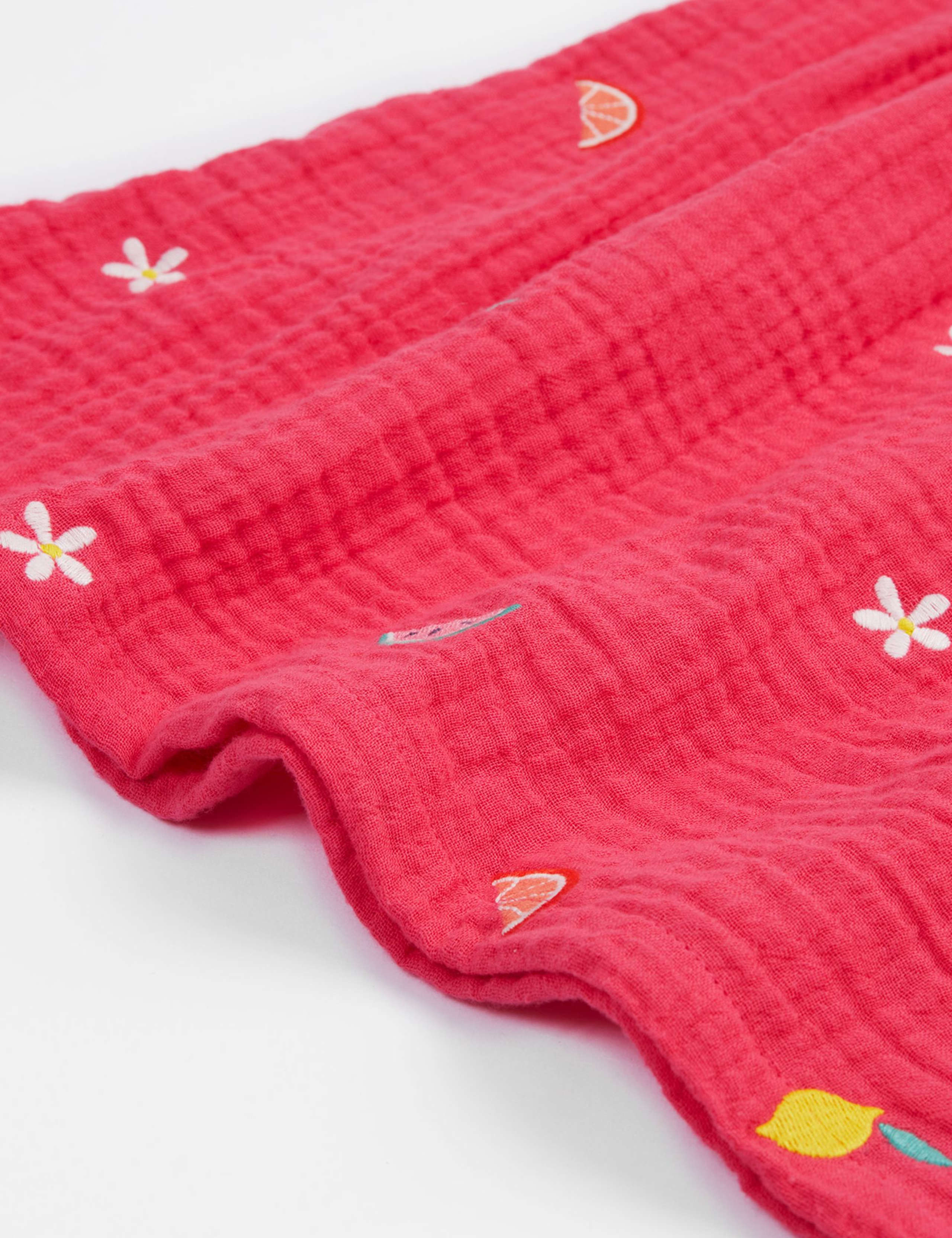 Pure Cotton Fruit Embroidered Dress (2-10 Yrs) 5 of 5