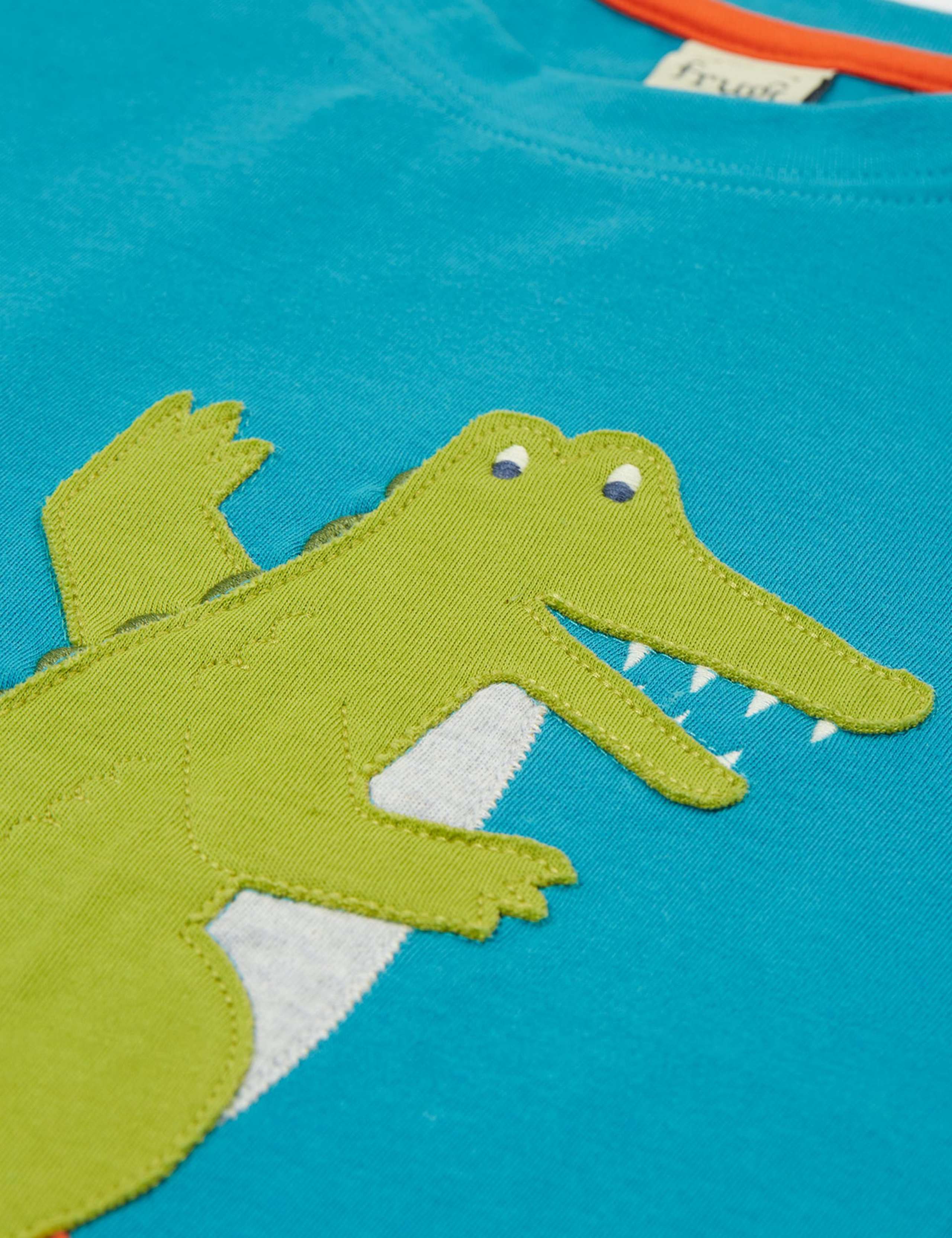 Pure Cotton Crocodile Applique T-Shirt (2-10 Yrs) 4 of 4