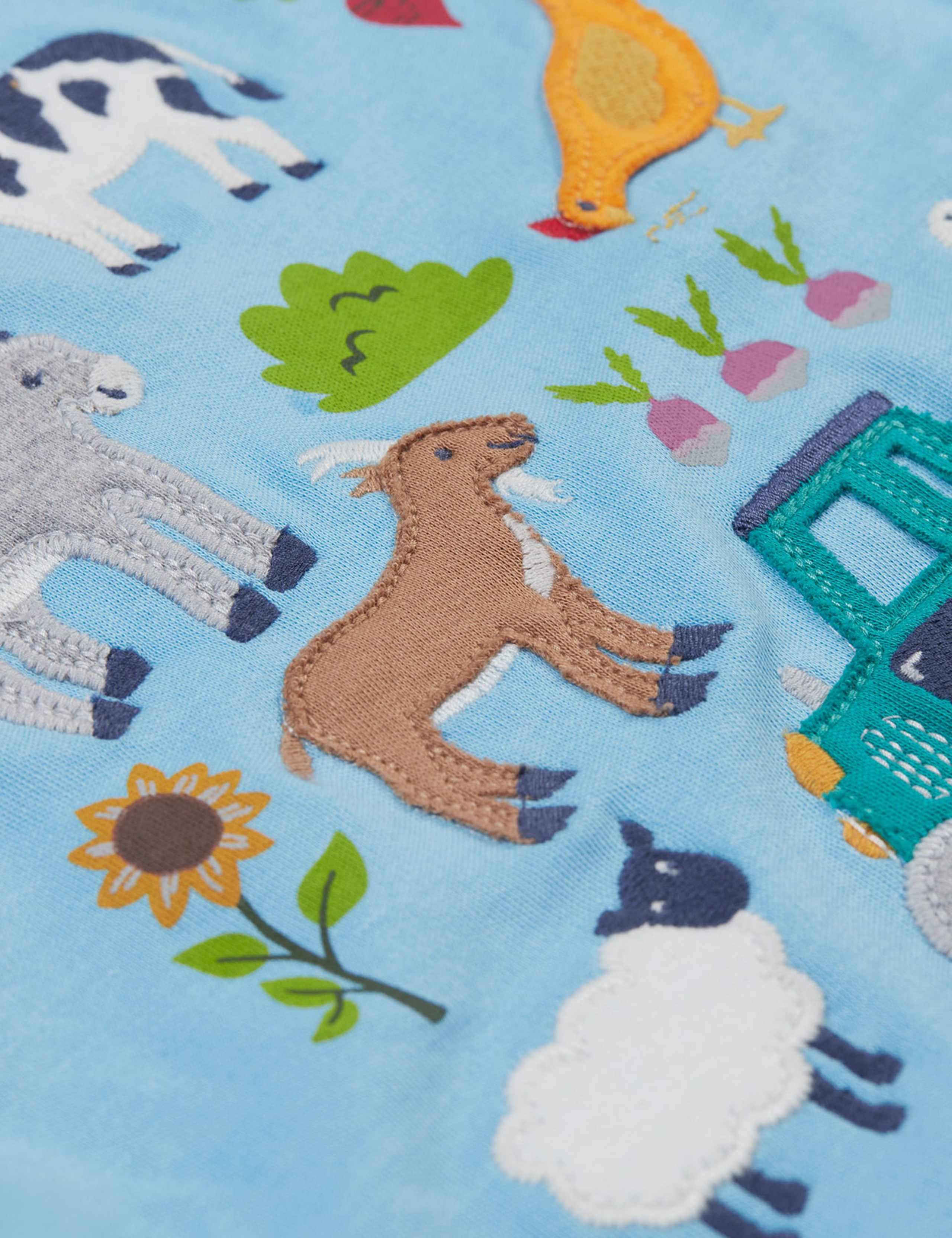 Pure Cotton Farmyard Applique T-Shirt (0-5 Yrs) 4 of 4