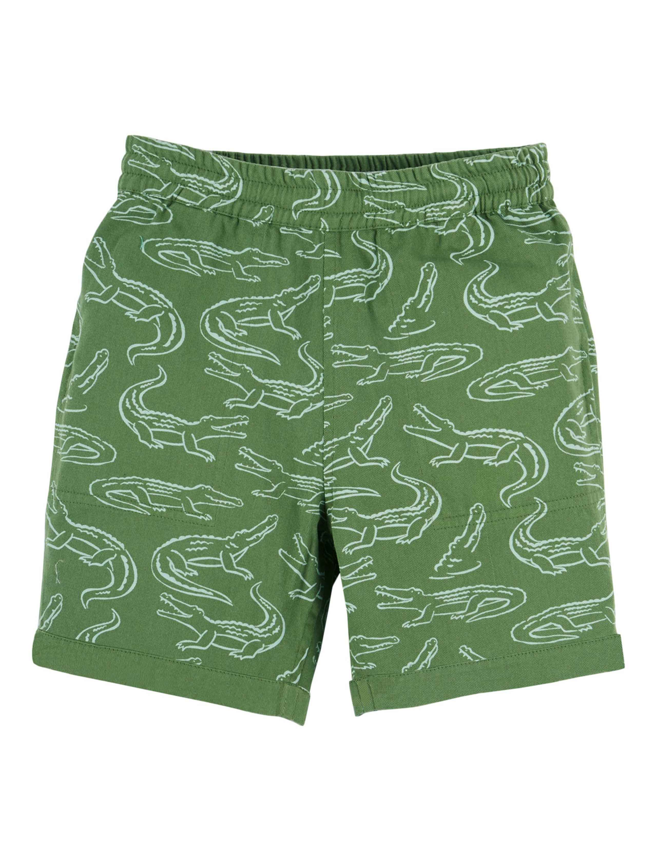 Pure Cotton Reversible Crocodile Shorts (2-10 Yrs) 4 of 6