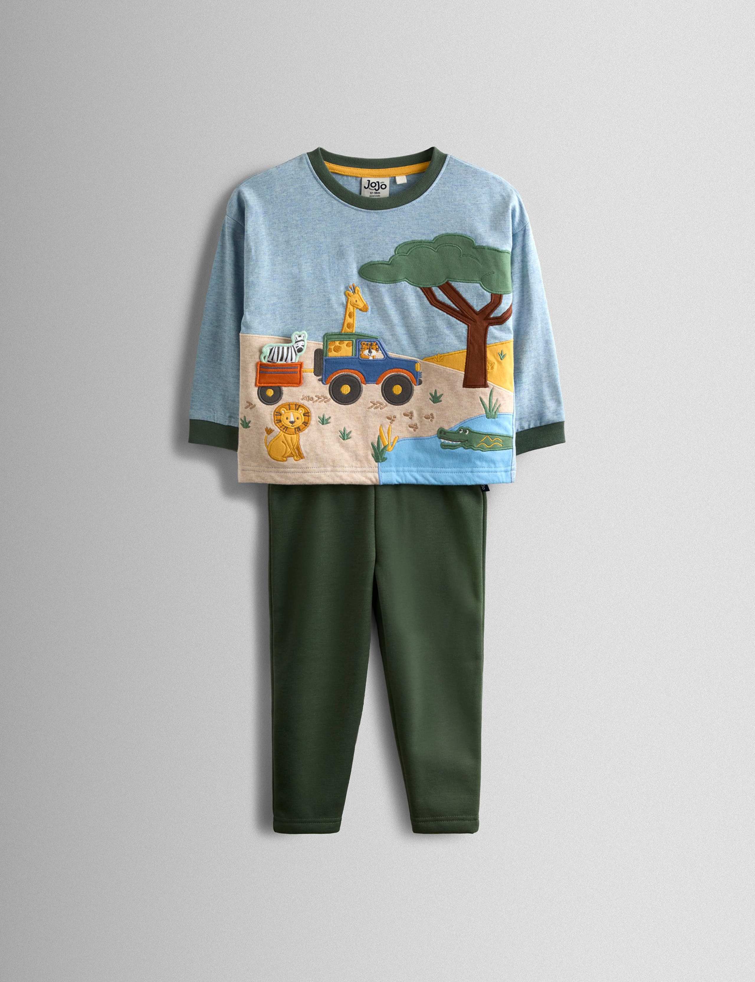 Pure Cotton Top & Bottom Outfit (6 Mths - 6 Yrs) 1 of 6