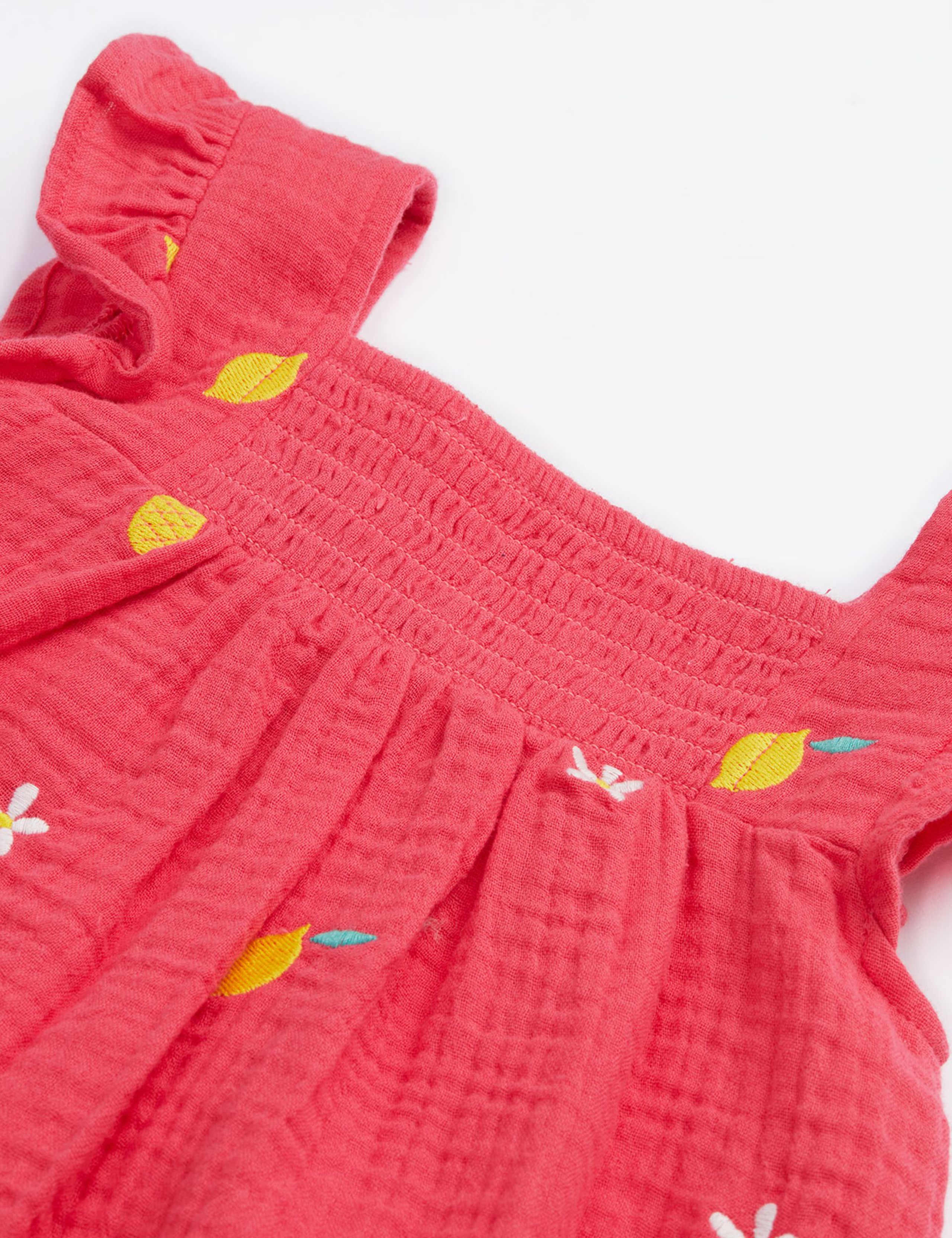 2pc Pure Cotton Embroidered Outfit (0-24 Mths) 3 of 6