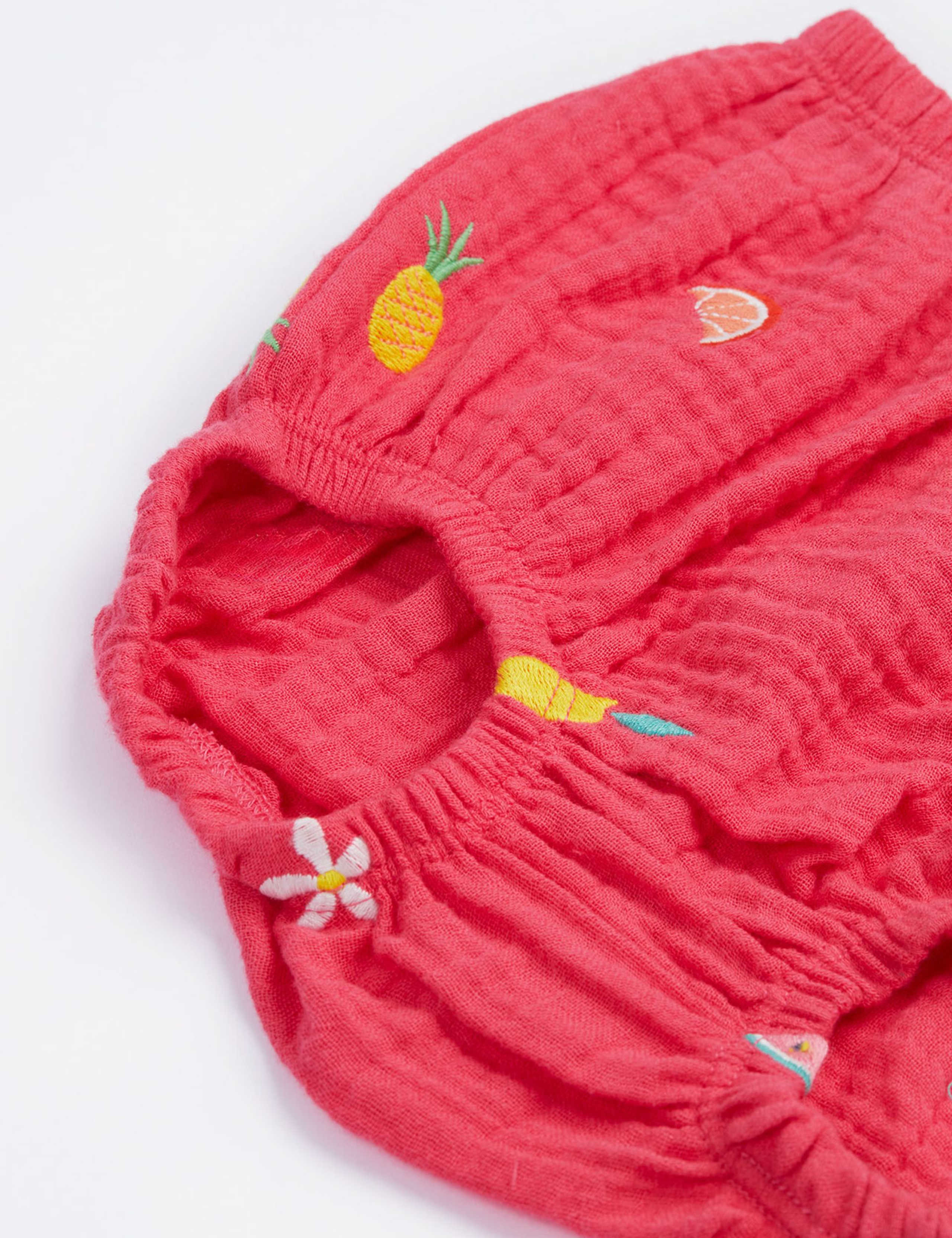 2pc Pure Cotton Embroidered Outfit (0-24 Mths) 6 of 6