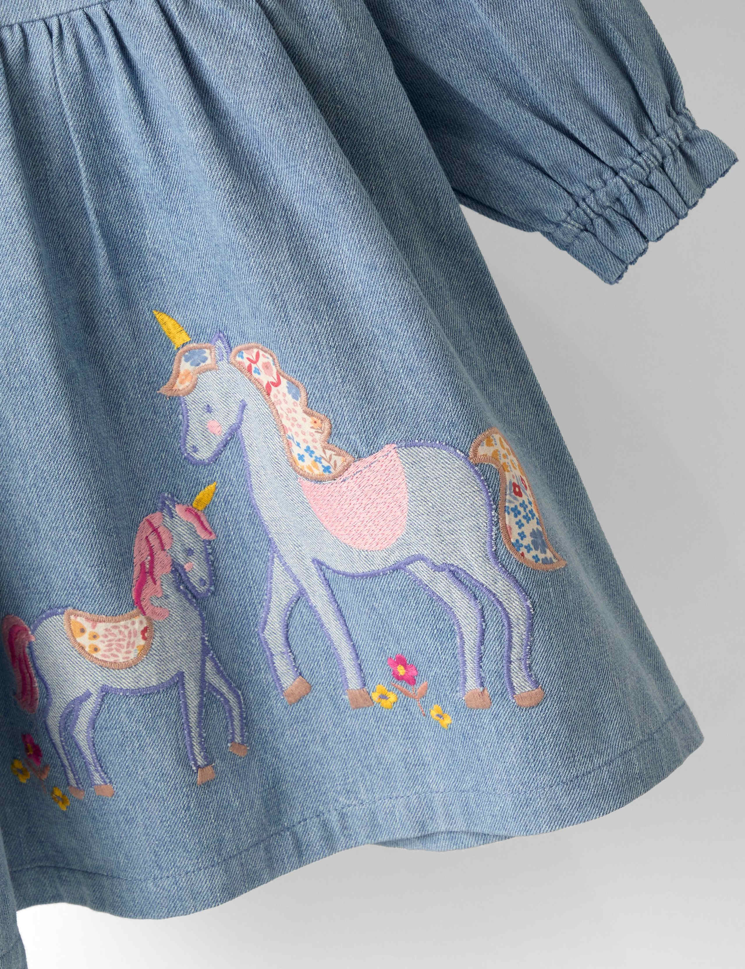 Unicorn Appliqué Denim Dress (6 Mths-7 Yrs) 4 of 4