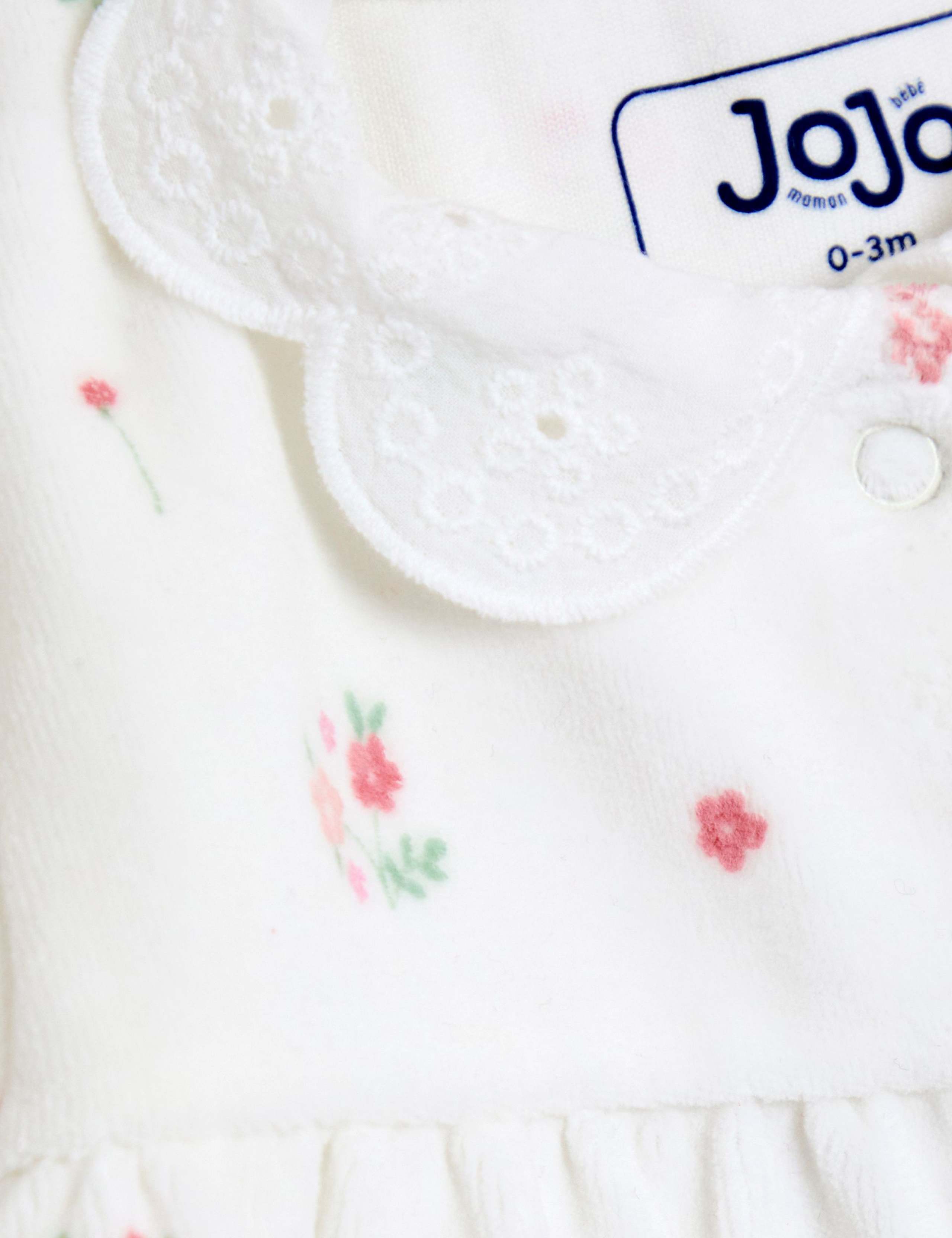 Cotton Rich Velour Floral Sleepsuit (0-12 Mths) 3 of 3