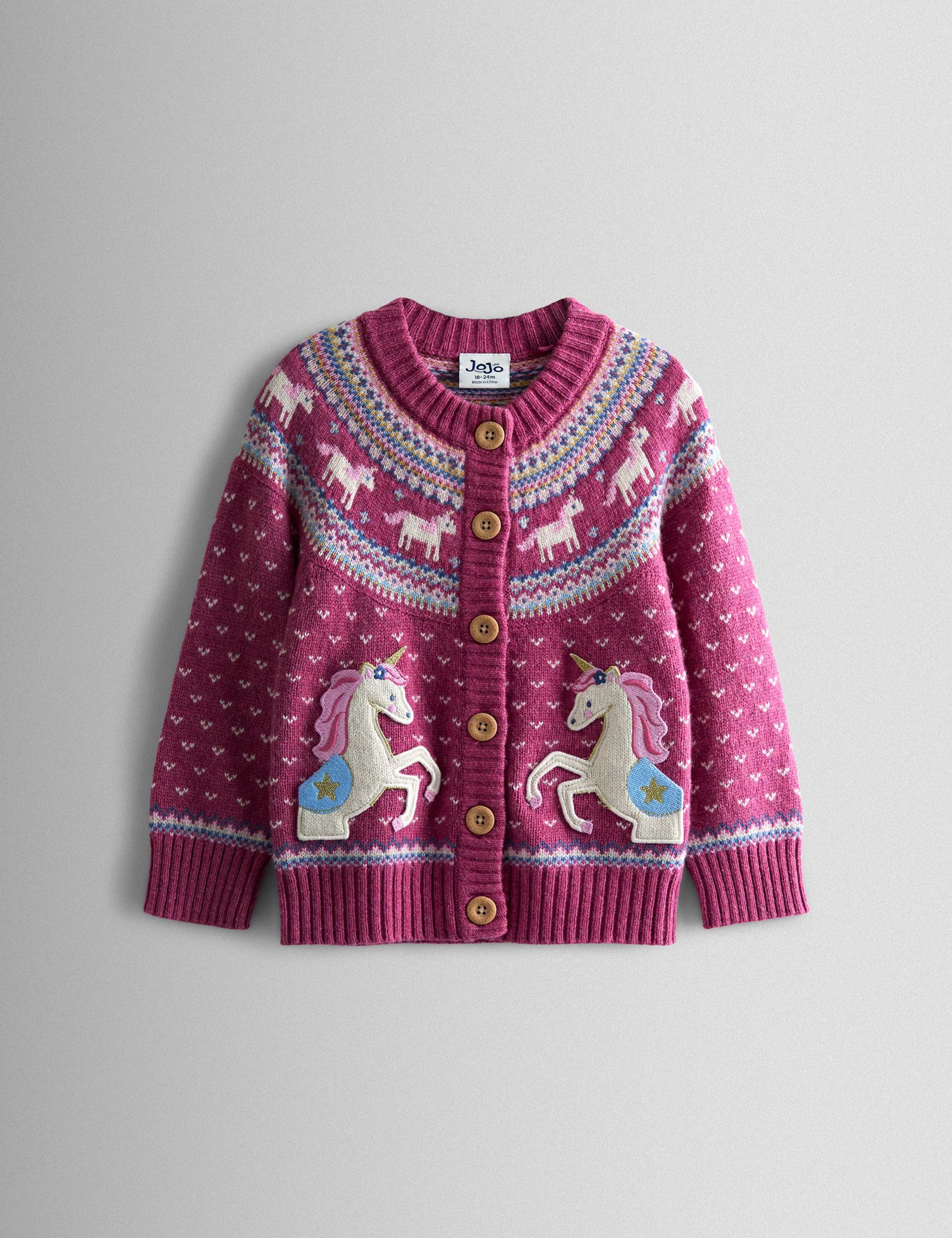 Unicorn Fair Isle Cardigan (6 Mths-7 Yrs) 4 of 6
