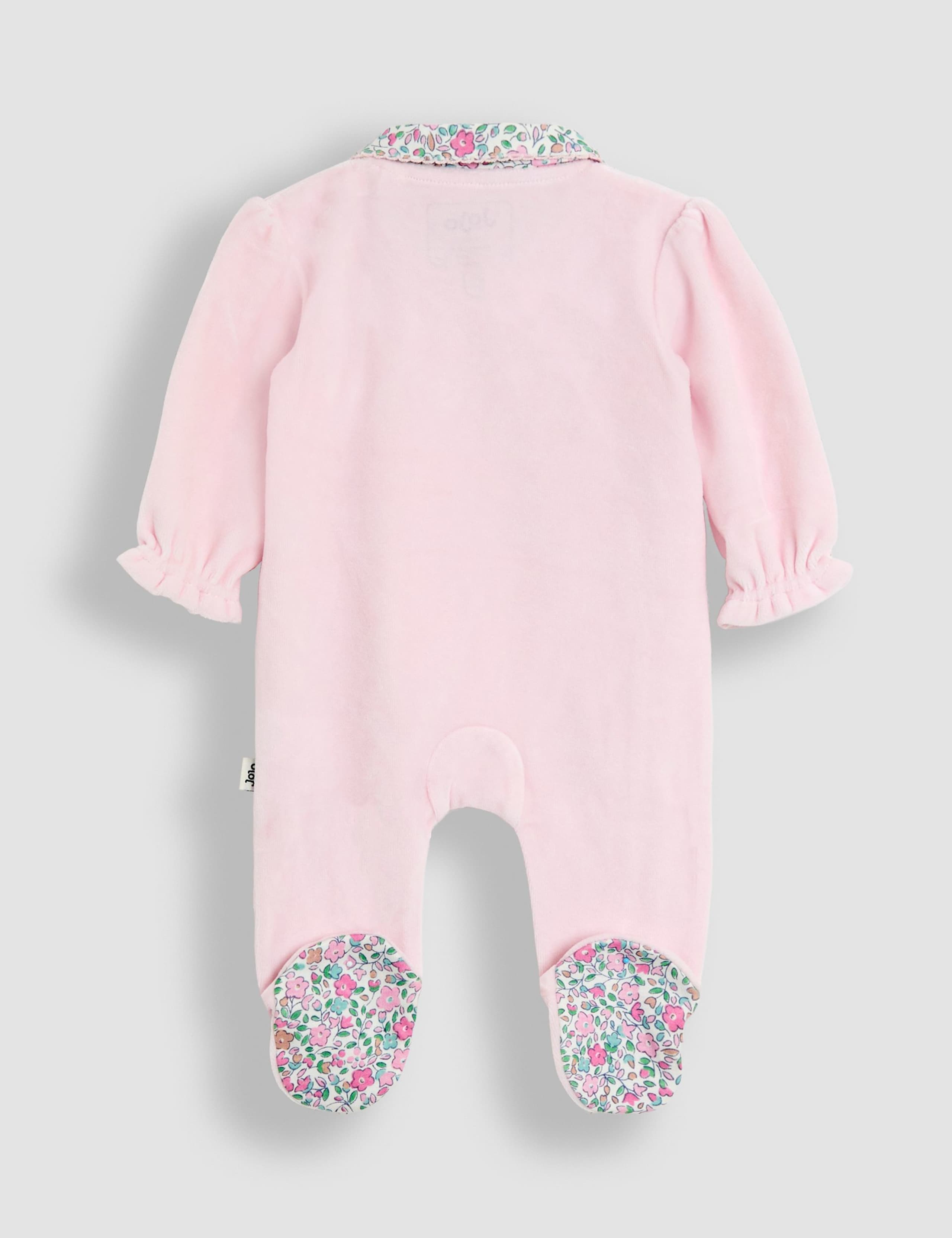Cotton Rich Velour Sleepsuit (0-12 Mths) 2 of 4