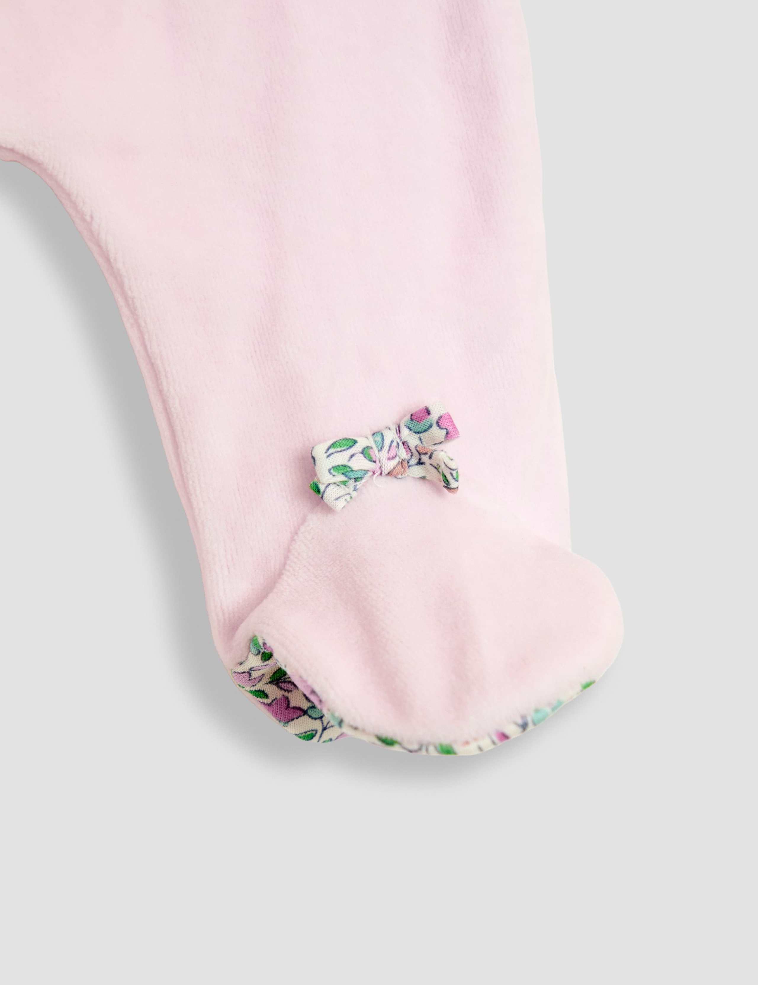 Cotton Rich Velour Sleepsuit (0-12 Mths) 3 of 4