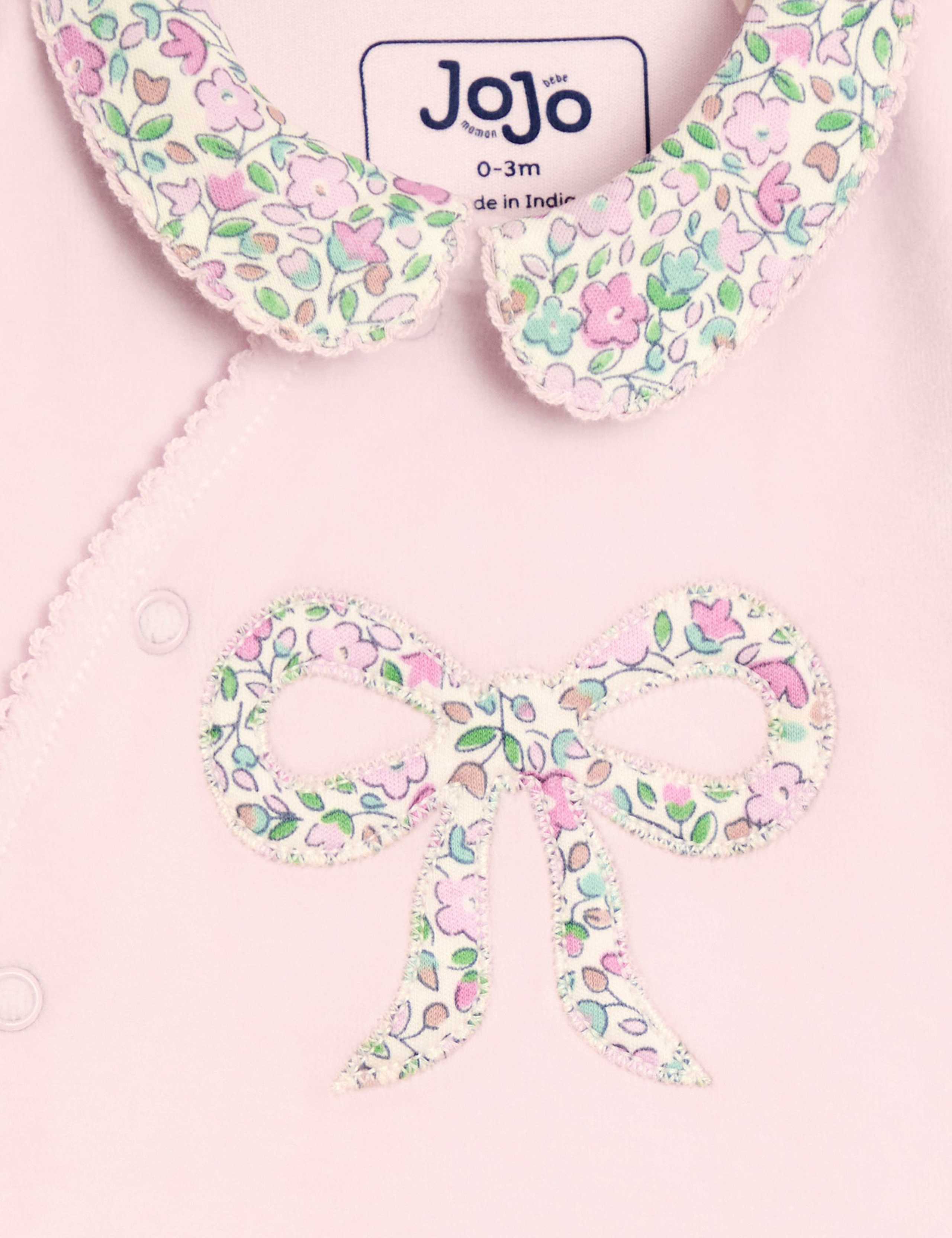 Cotton Rich Velour Sleepsuit (0-12 Mths) 4 of 4