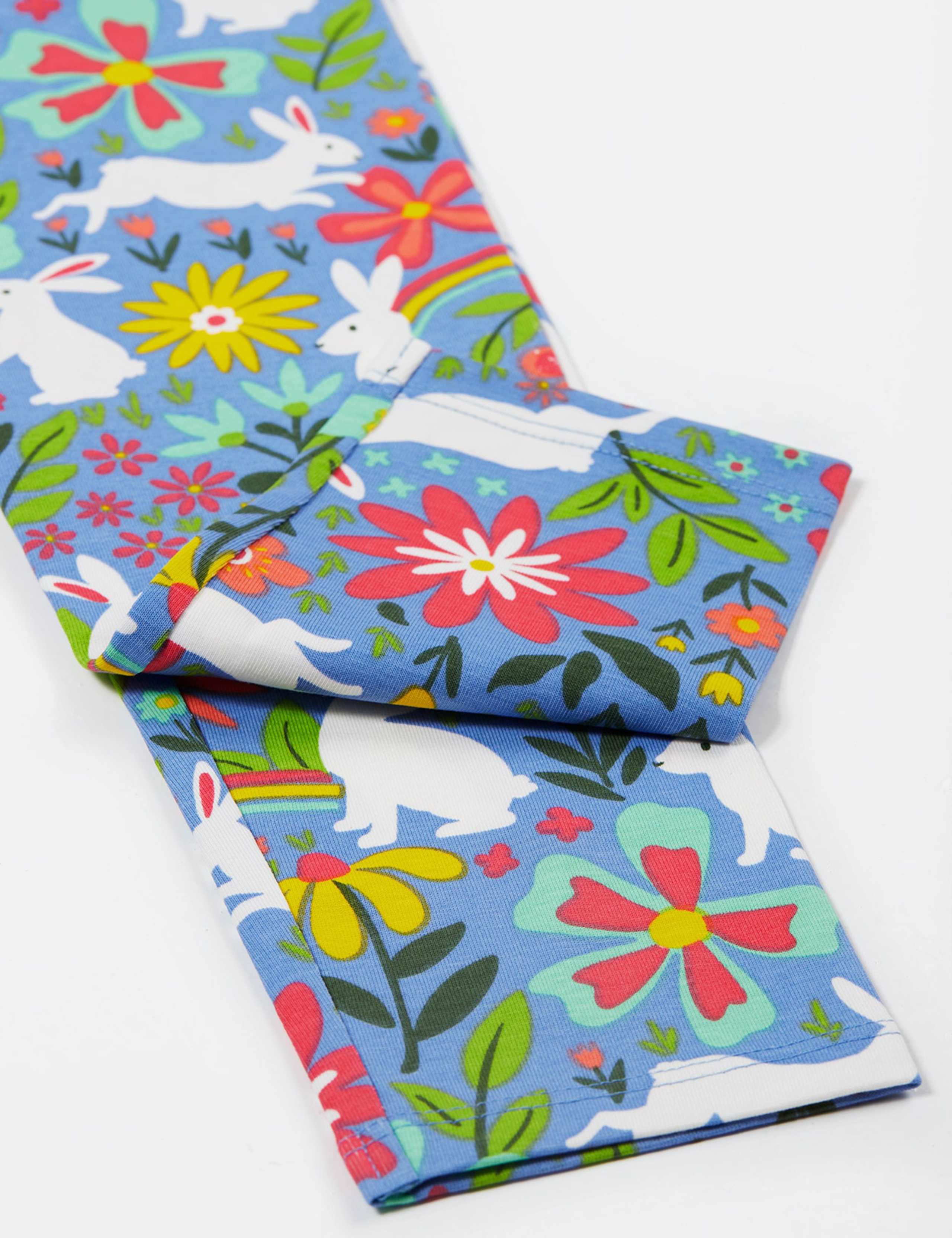 Cotton Rich Floral Bunny Print Leggings (2-10 Yrs) 5 of 5