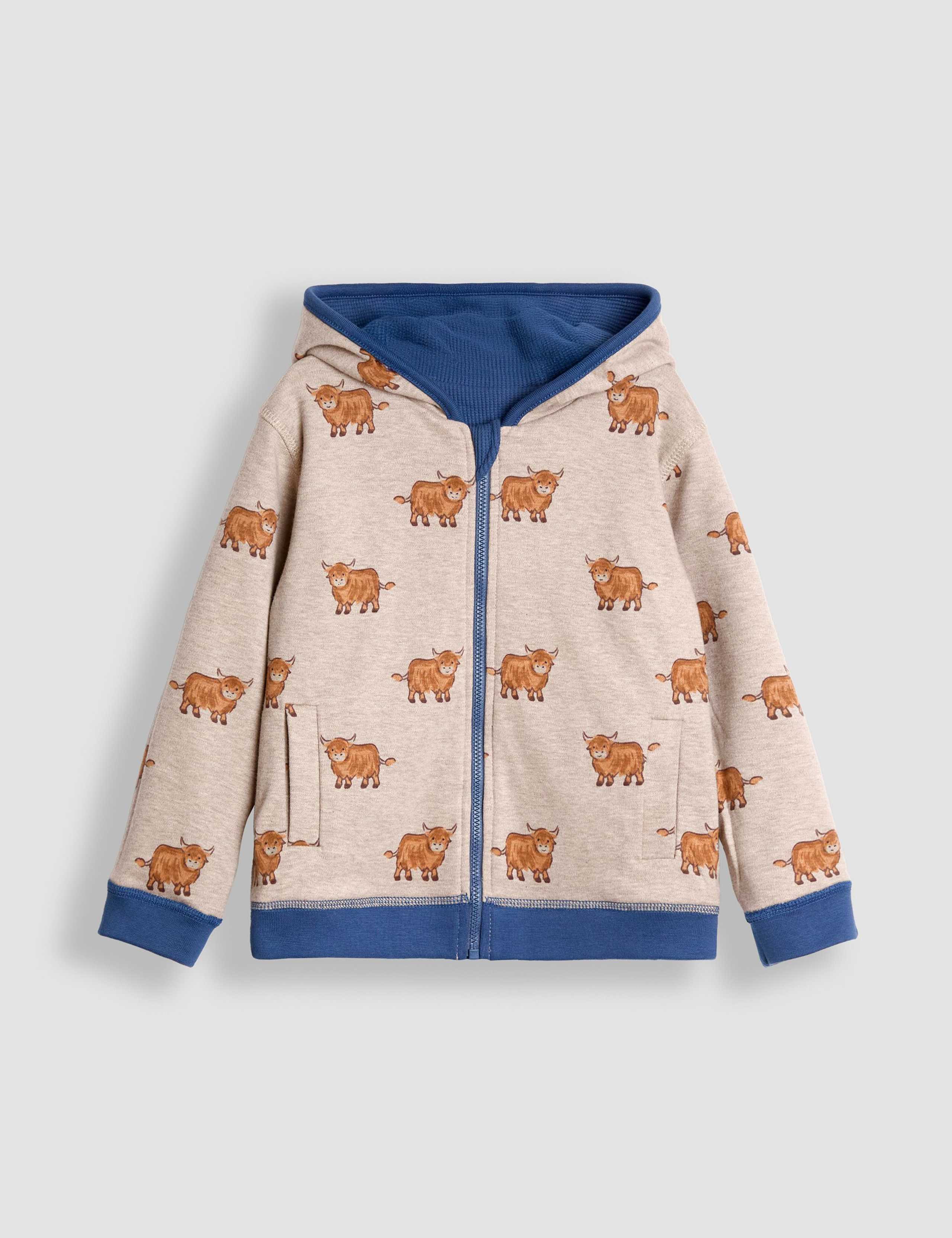 Tractor & Highland Cow Reversible Hoodie (6 Mths-7 Yrs) 6 of 8
