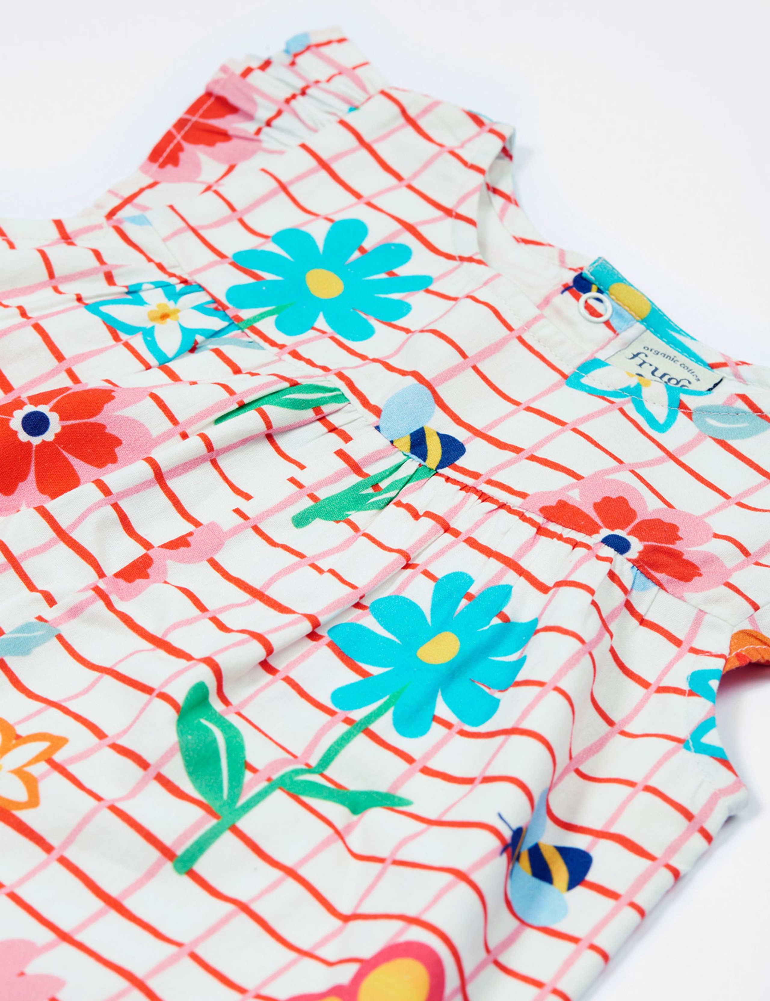 Pure Cotton Floral Playsuit (0-24 Mths) 4 of 5