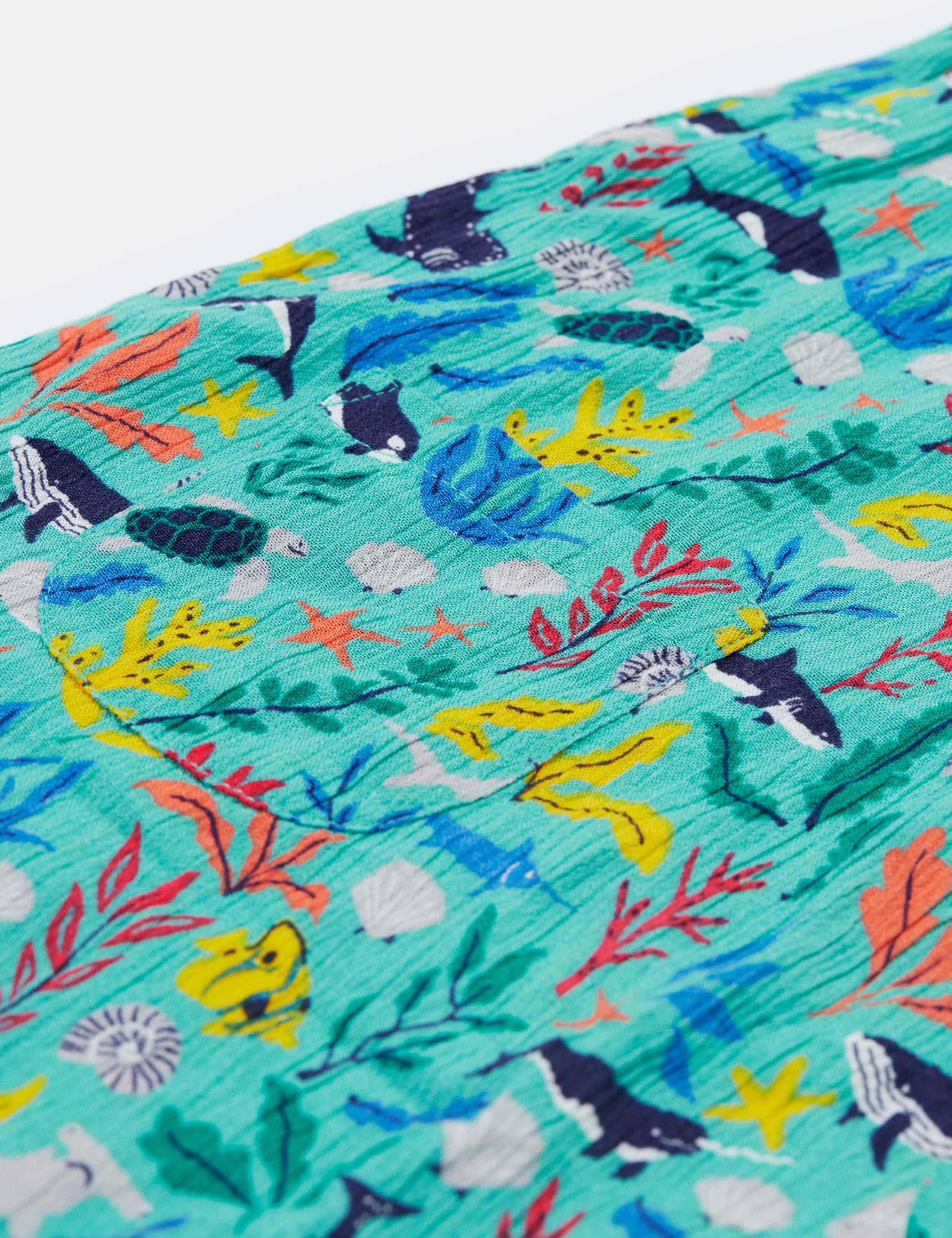Sea Life Print Frill Collar Playsuit (0-5 Yrs) 5 of 6