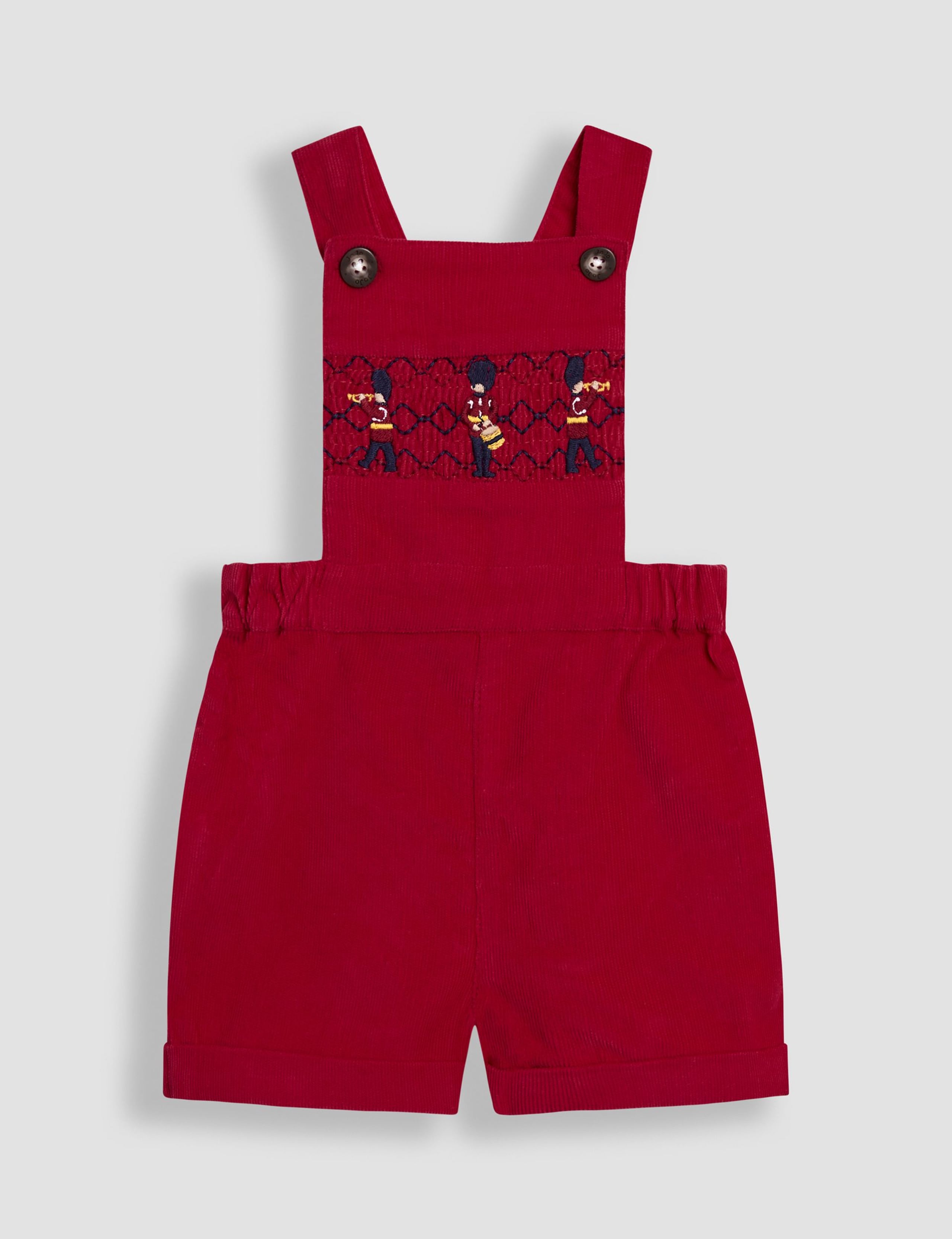 2pc Pure Cotton Smocked Dungarees Outfit (0-3 Yrs) 3 of 8