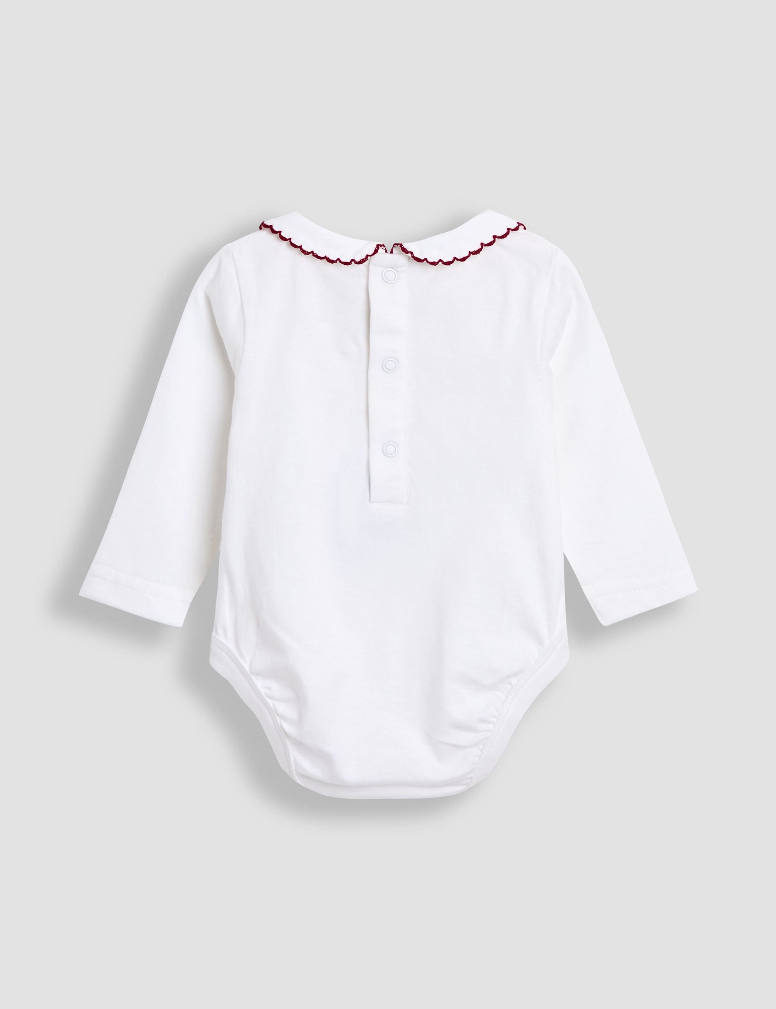 2pc Pure Cotton Smocked Dungarees Outfit (0-3 Yrs) 7 of 8