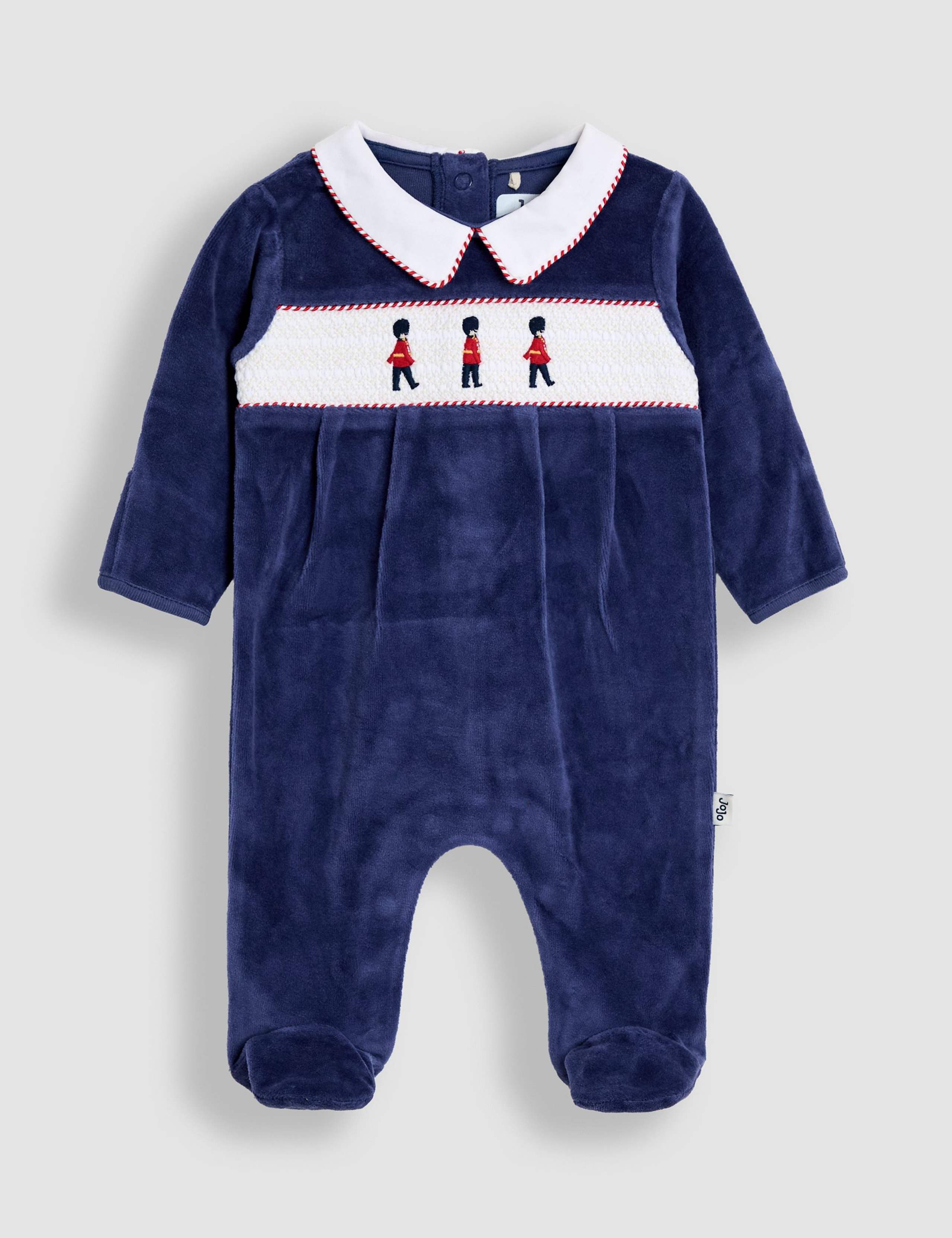 Velour Soldier Sleepsuit (0-12 Months) 1 of 3