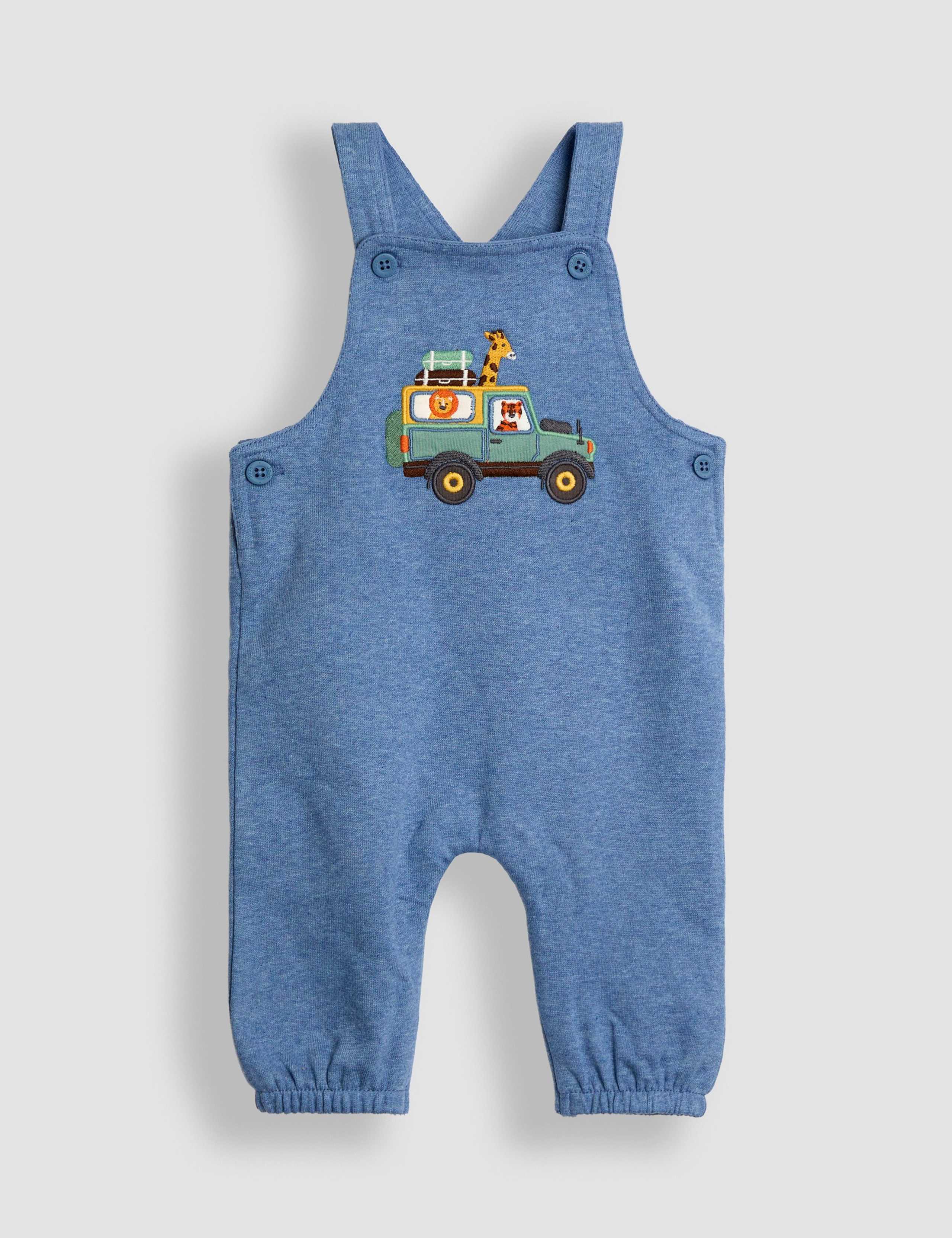 2pc Pure Cotton Safari Dungarees Outfit (0-3 Yrs) 2 of 7