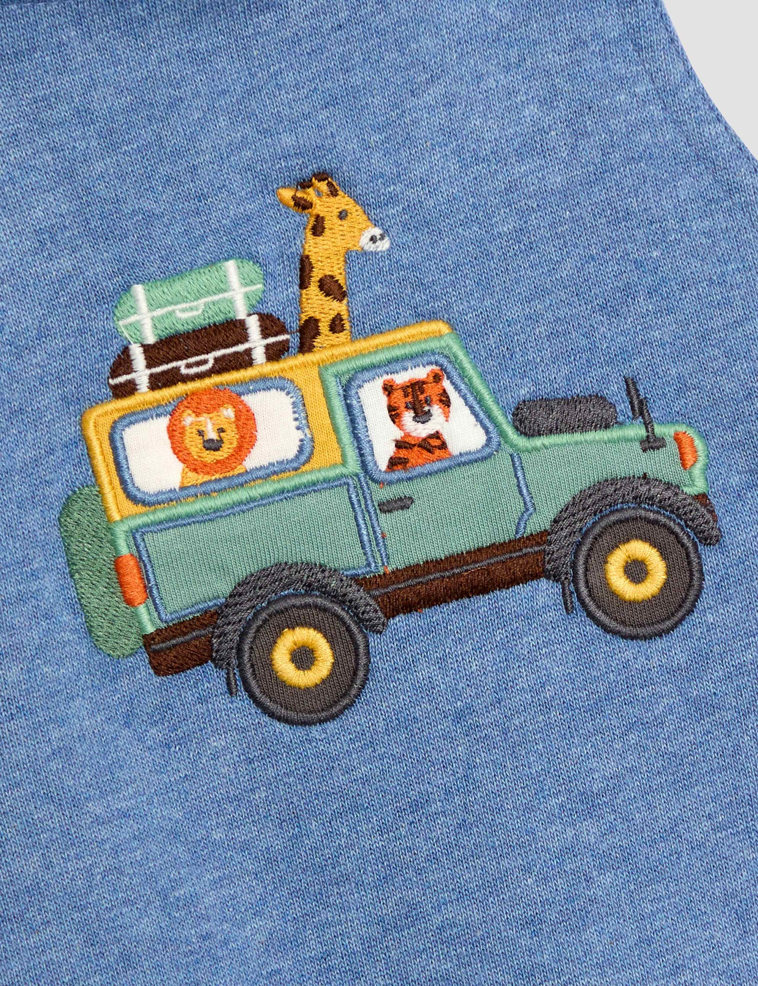 2pc Pure Cotton Safari Dungarees Outfit (0-3 Yrs) 4 of 7