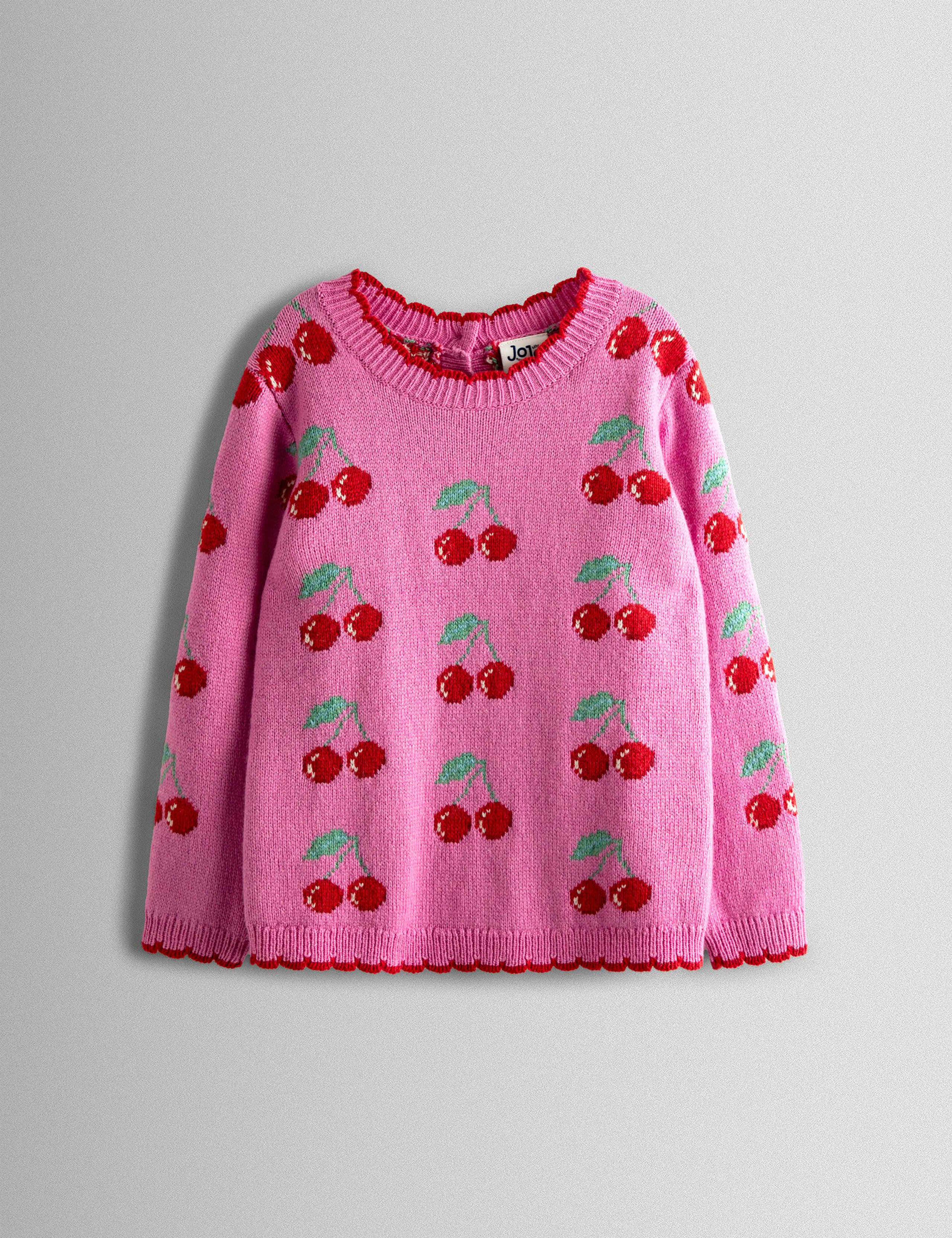 Cherry Intarsia Jumper (3-8 Yrs) 1 of 3
