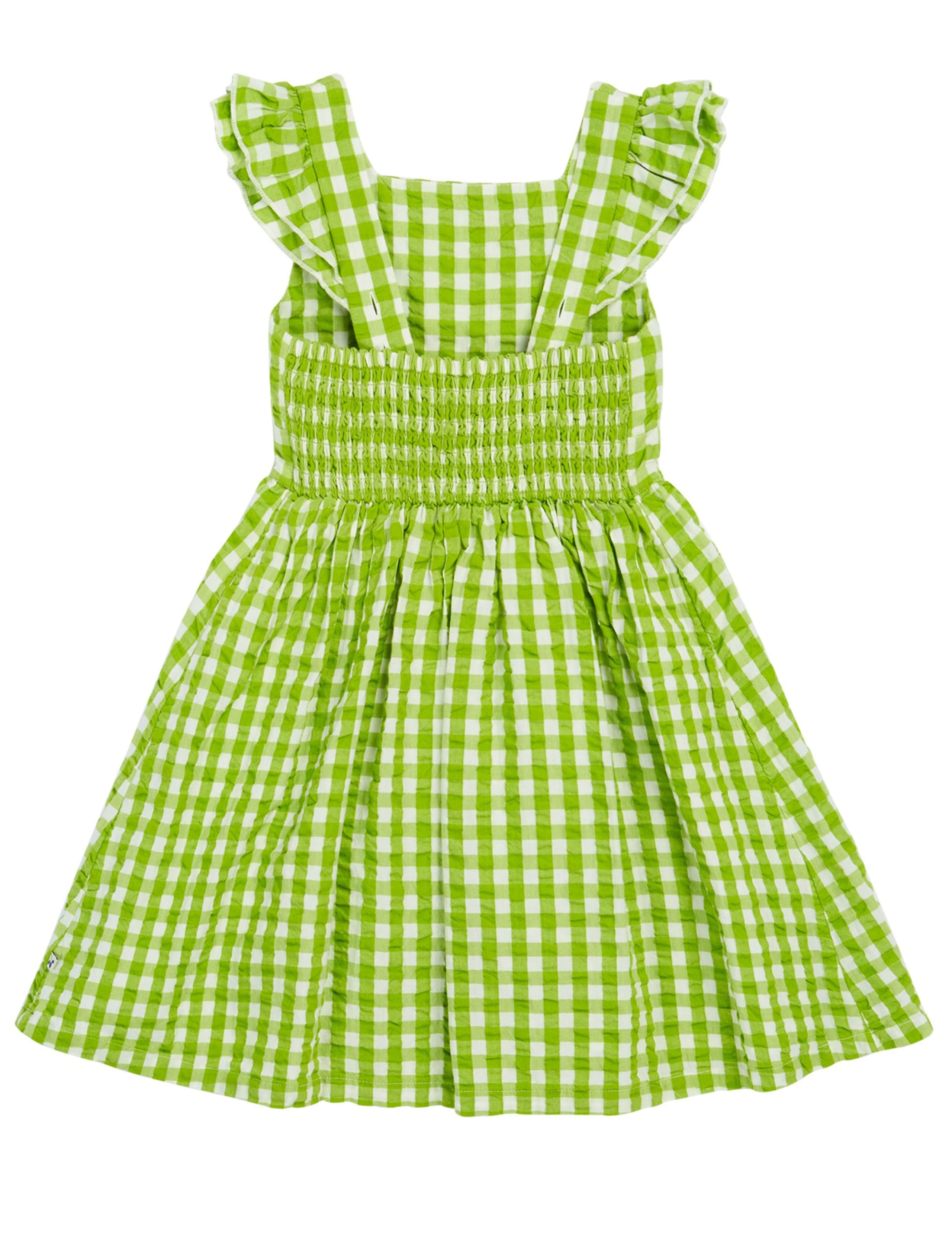 Pure Cotton Gingham Bird Dress (2-10 Yrs) 6 of 8