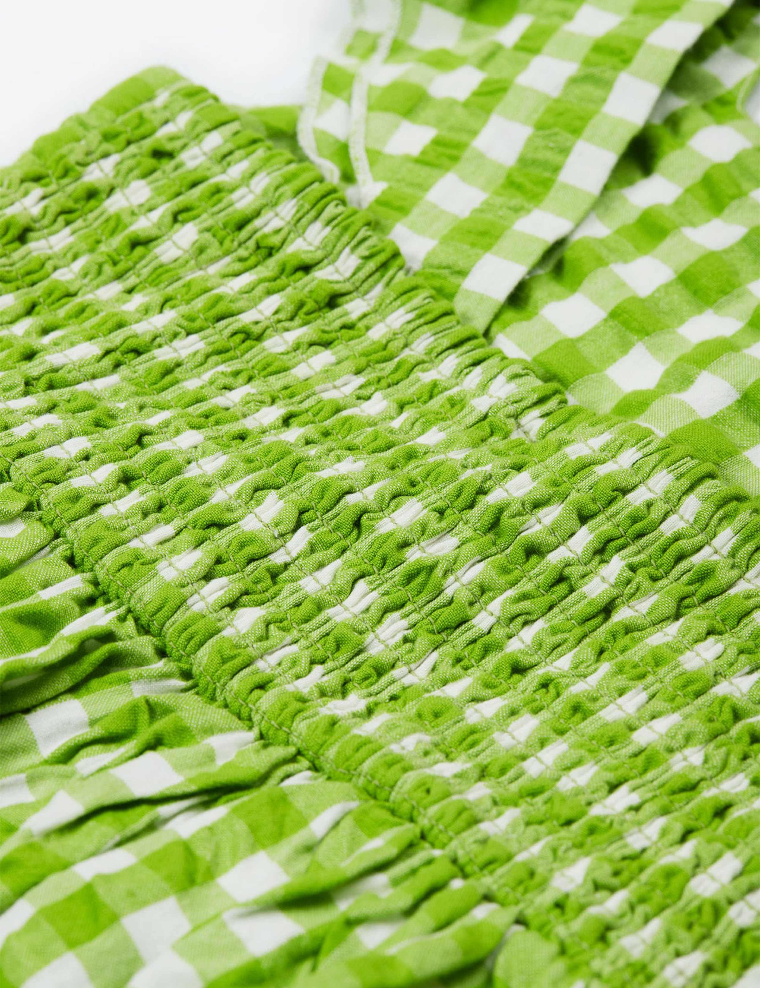 Pure Cotton Gingham Bird Dress (2-10 Yrs) 8 of 8