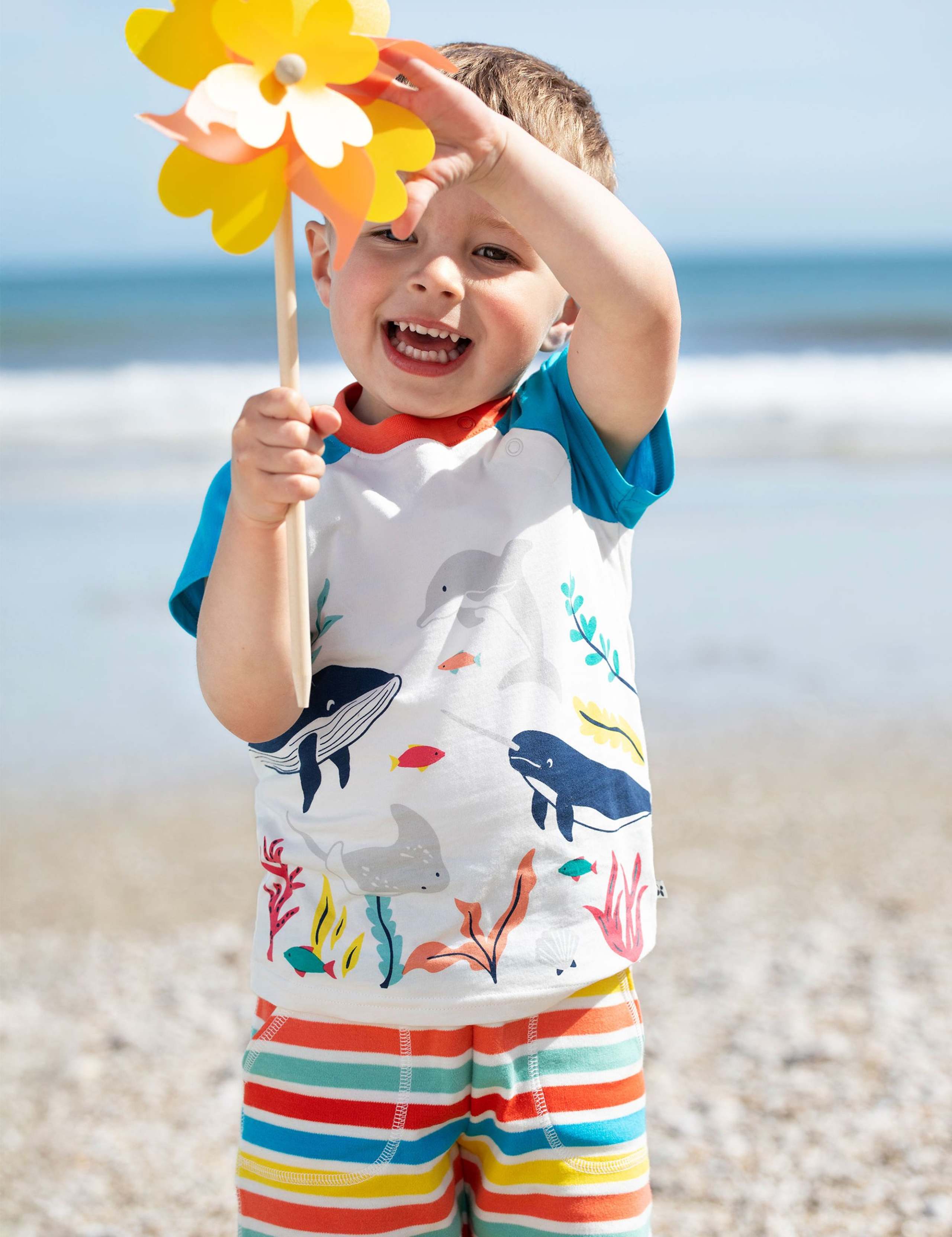 Pure Cotton Striped Shorts (0-10 Yrs) 1 of 5