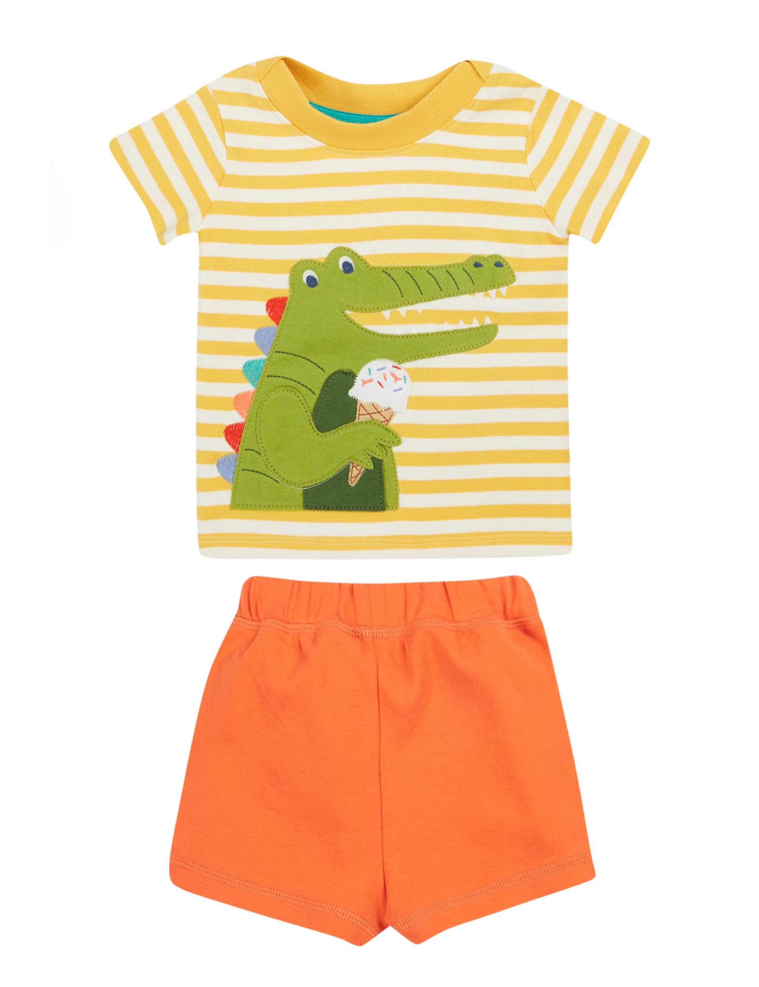 2pc Pure Cotton Striped Top & Shorts Outfit (0-5 Yrs) 5 of 6
