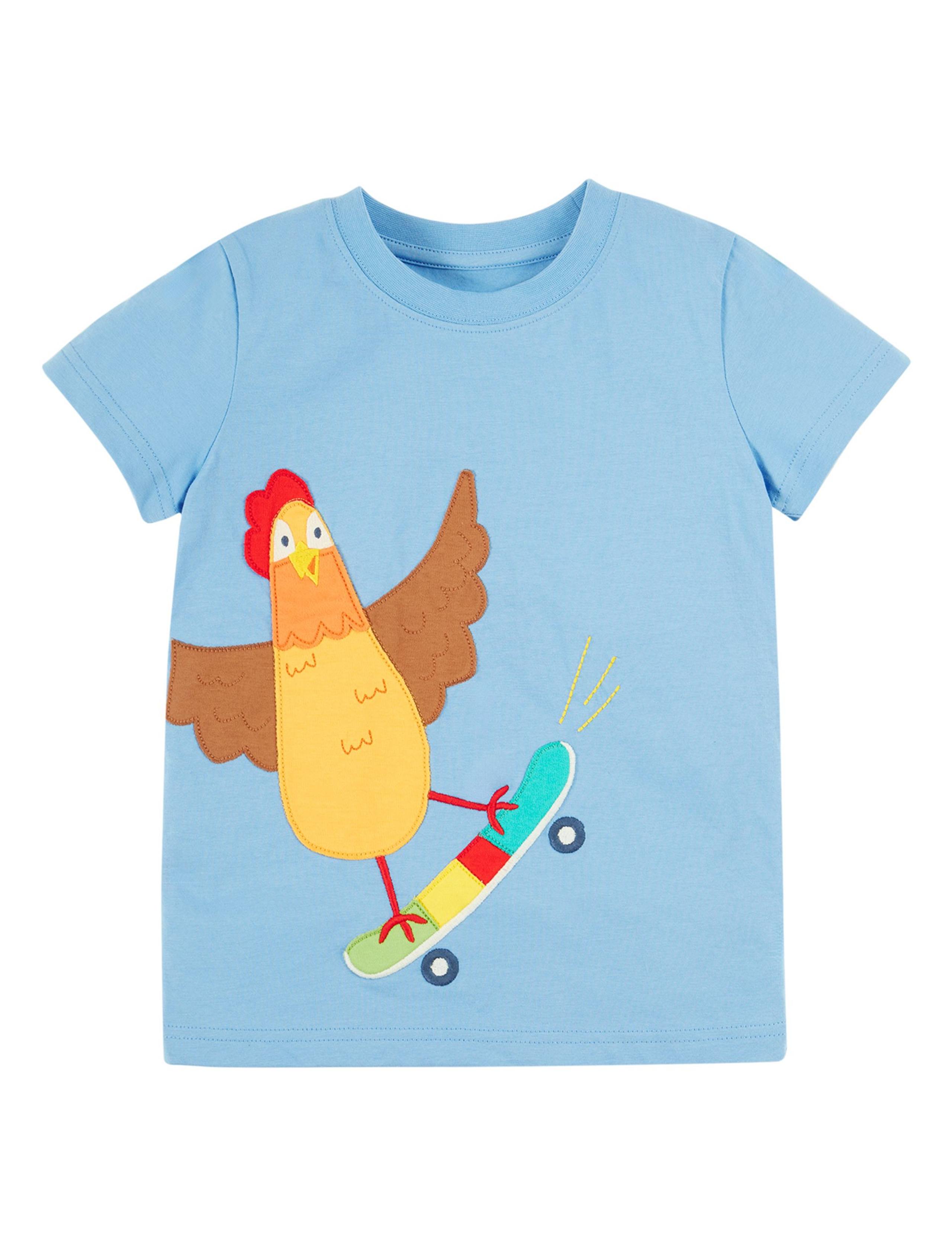 Pure Cotton Chicken Applique T-Shirt (2-10 Yrs) 2 of 5