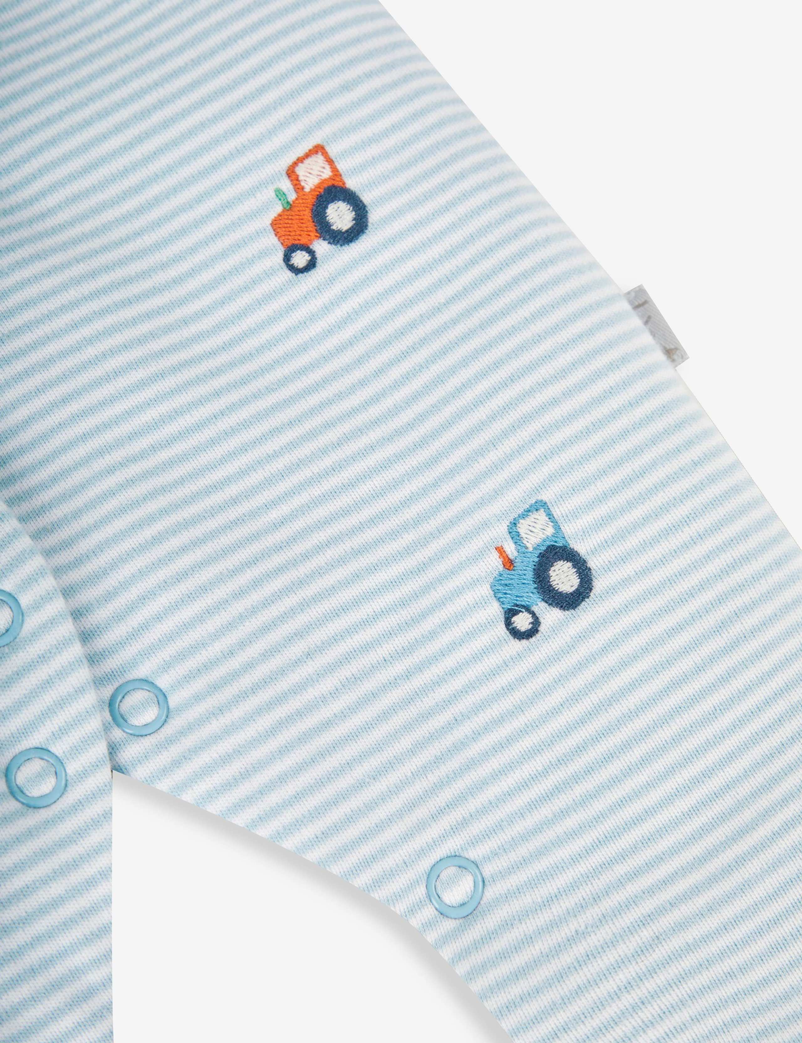 Pure Cotton Striped Sleepsuit (0-9 Mths) 4 of 4