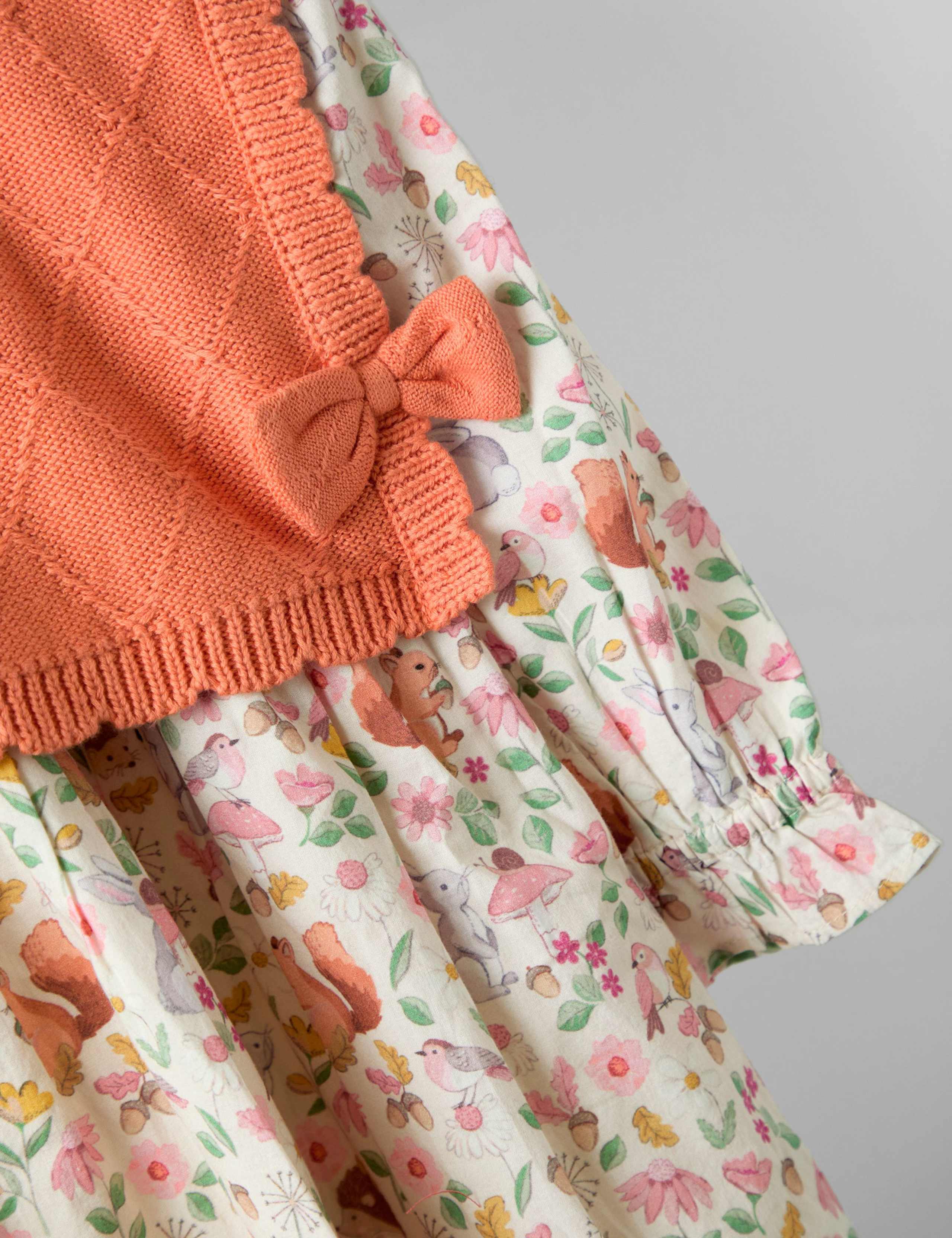 2pc Pure Cotton Dress & Knitted Vest Set (6 Mths-7 Yrs) 8 of 8