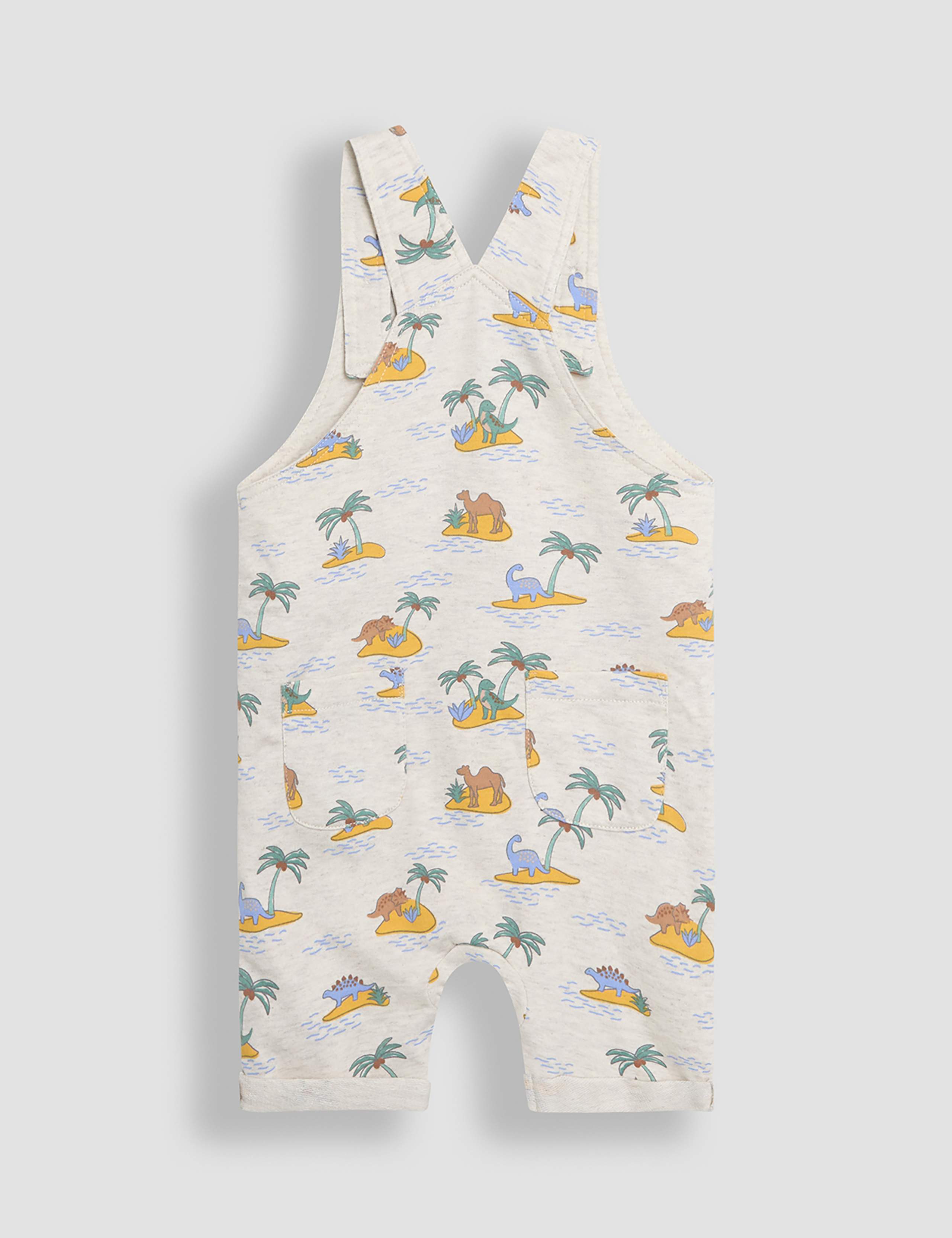 3pc Pure Cotton Dinosaur Dungarees Outfit (3-24 Mths) 6 of 8