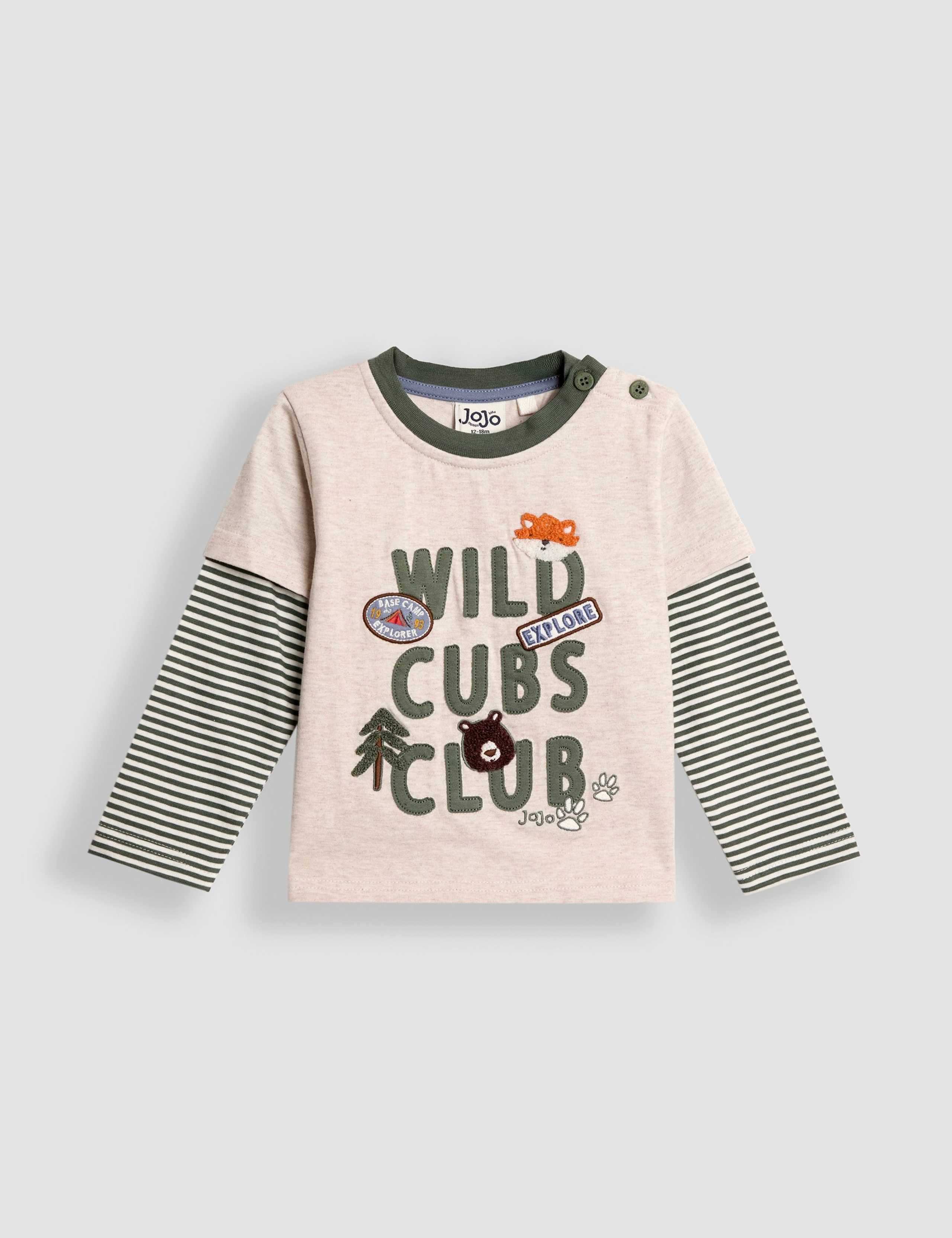 Pure Cotton Wild Cubs Club Applique Top (6 Mths - 7 Yrs) 1 of 3