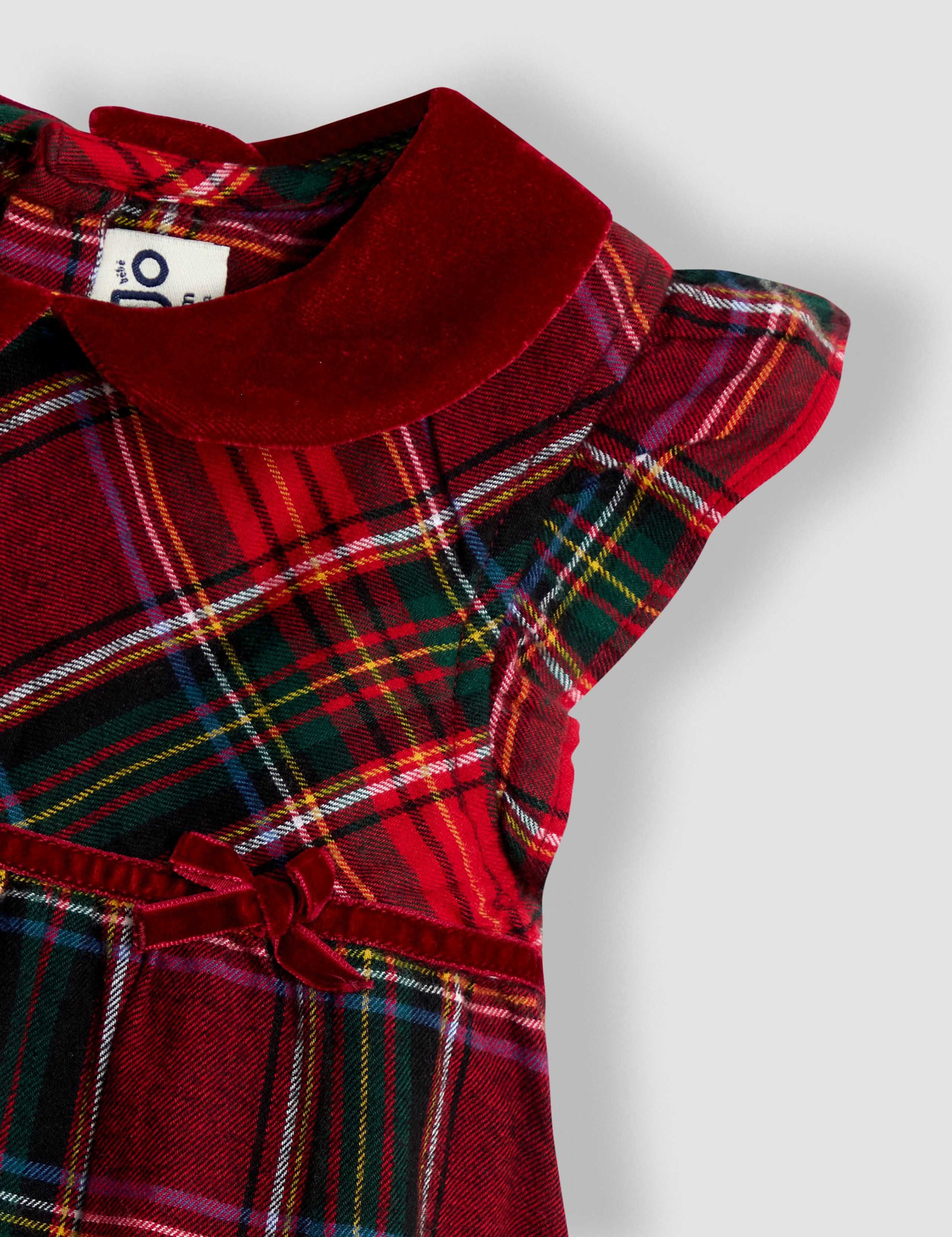 2pc Pure Cotton Tartan Dress & Body Set (0-2 Yrs) 4 of 6